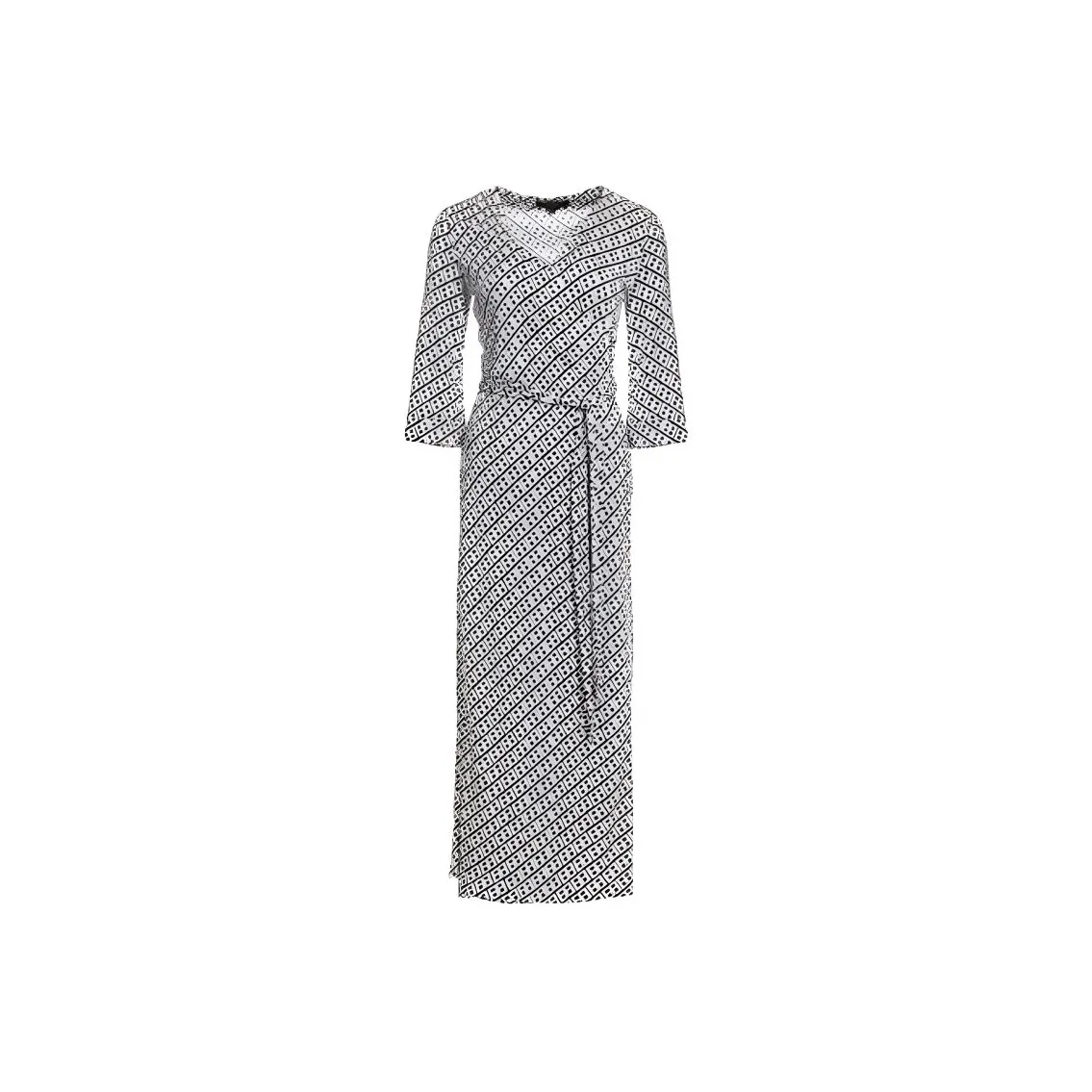 BESIONIA SS22 Длинное платье с длинными рукавами женское черная клетка