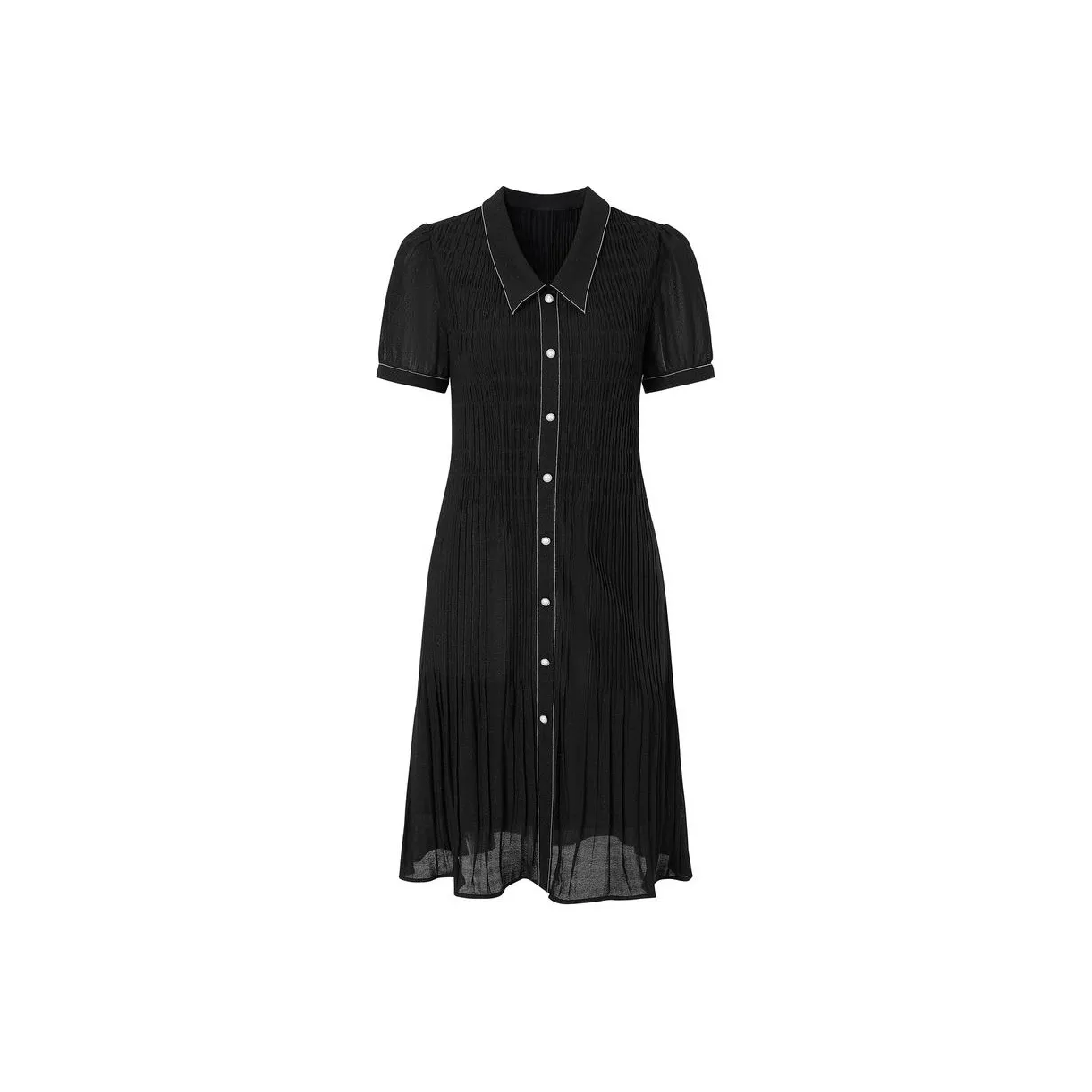 JZ. ANNAKRO Короткий рукав Платье Женское Без рисунка Черное