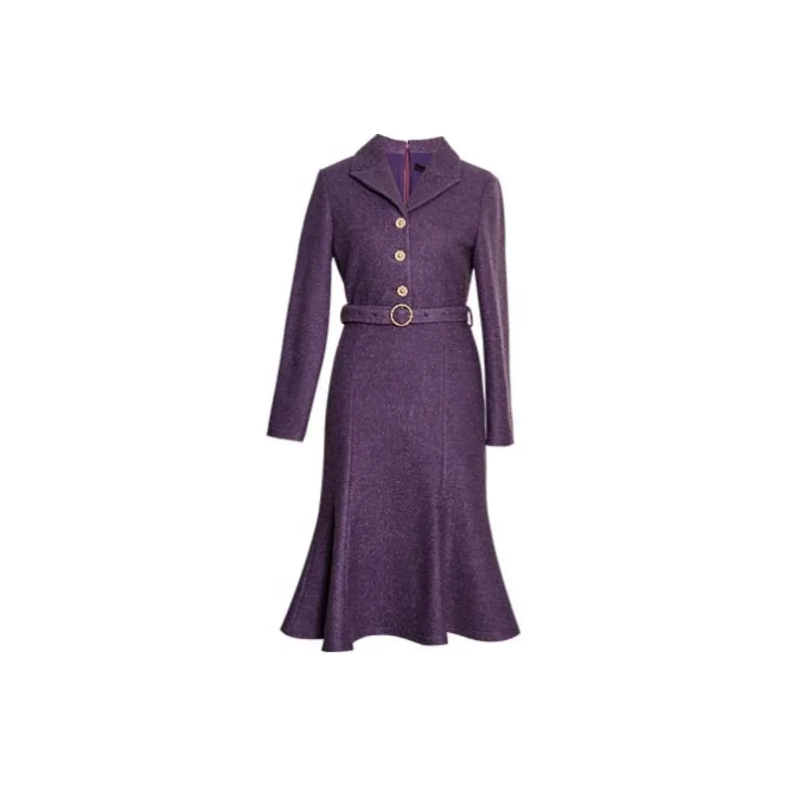 ROEYSHOUSE Длинное платье с длинными рукавами женское фиолетовое