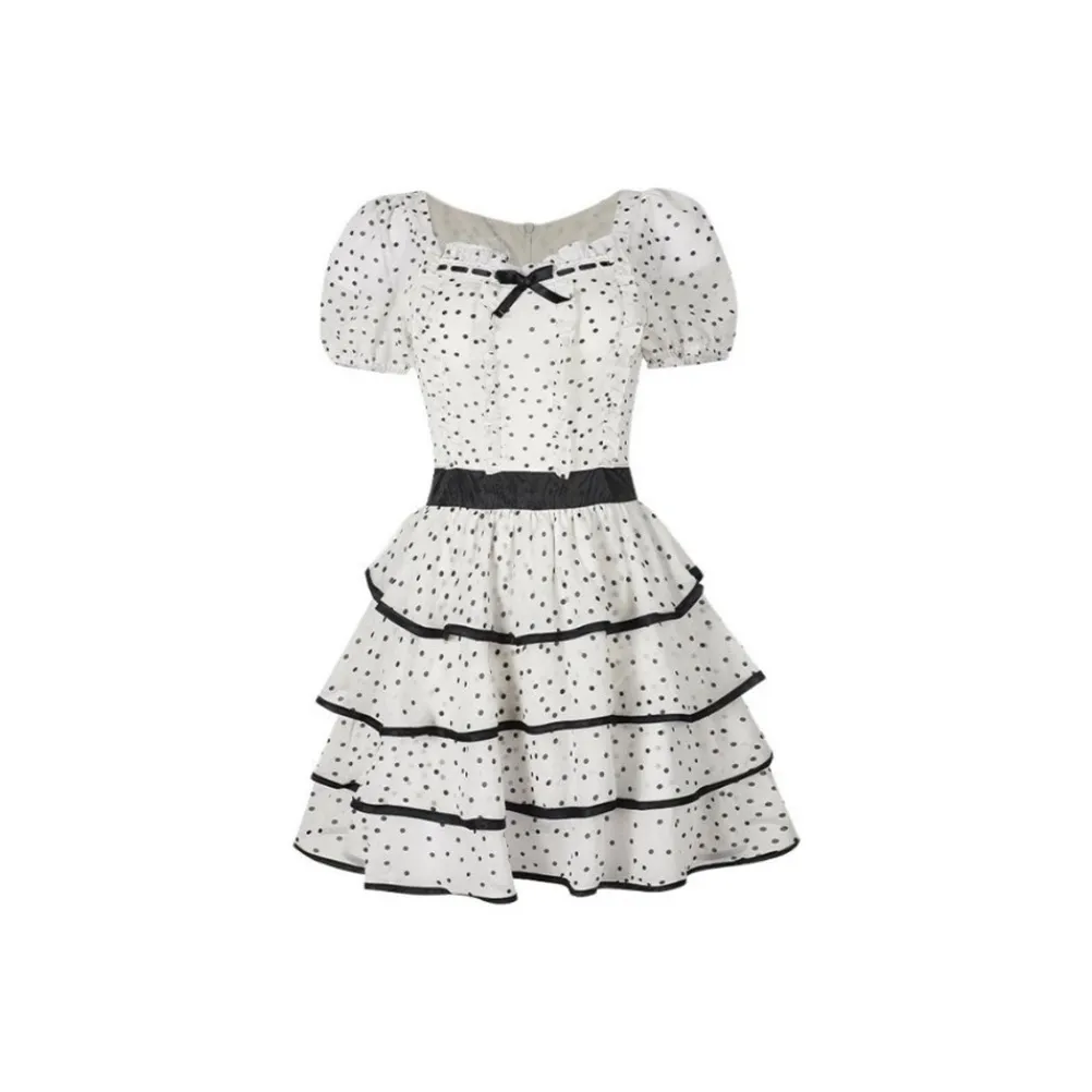 QUIET ANGEL Short-Sleeved Dresses Women's White