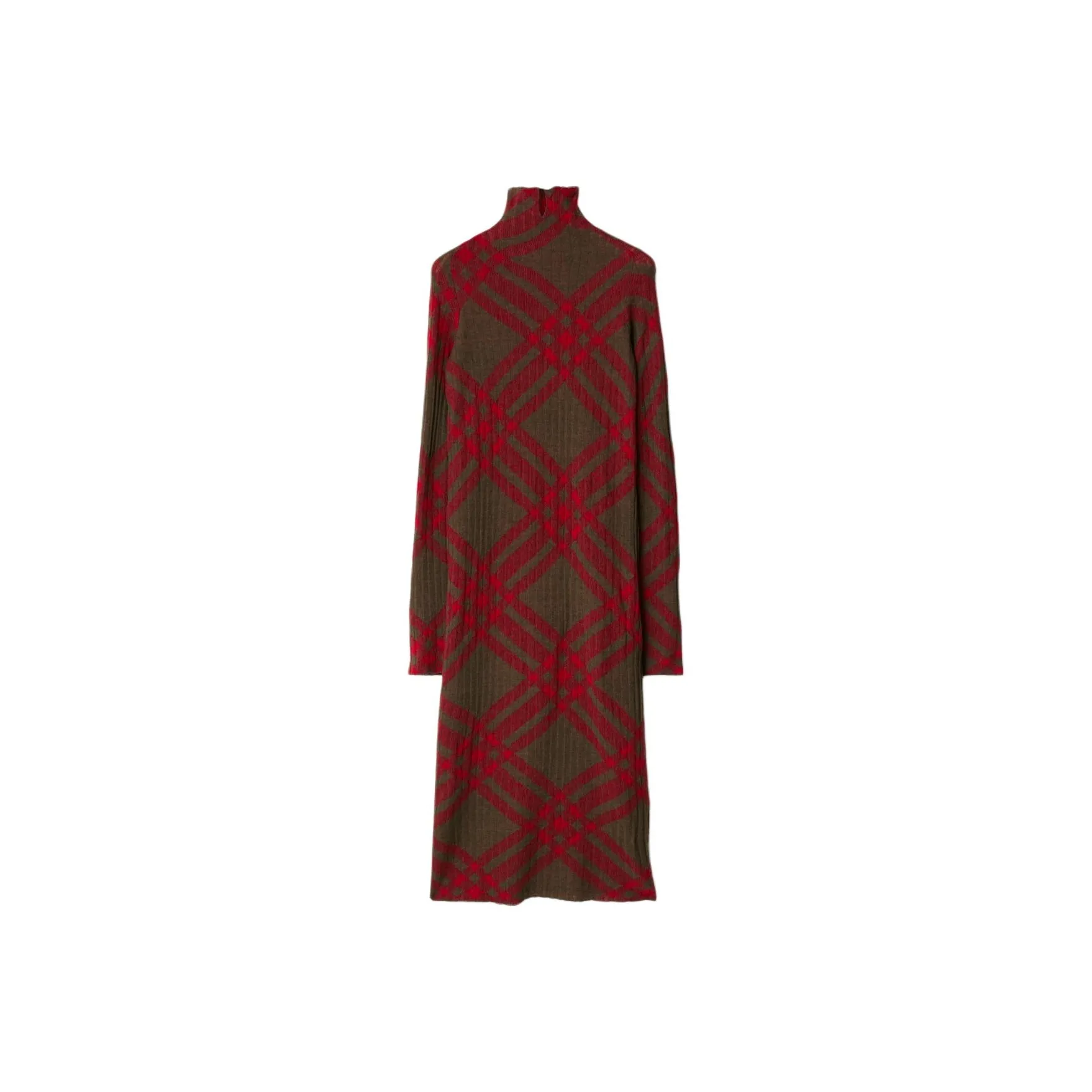 Burberry Checkered Wool Blend Shift Dress
