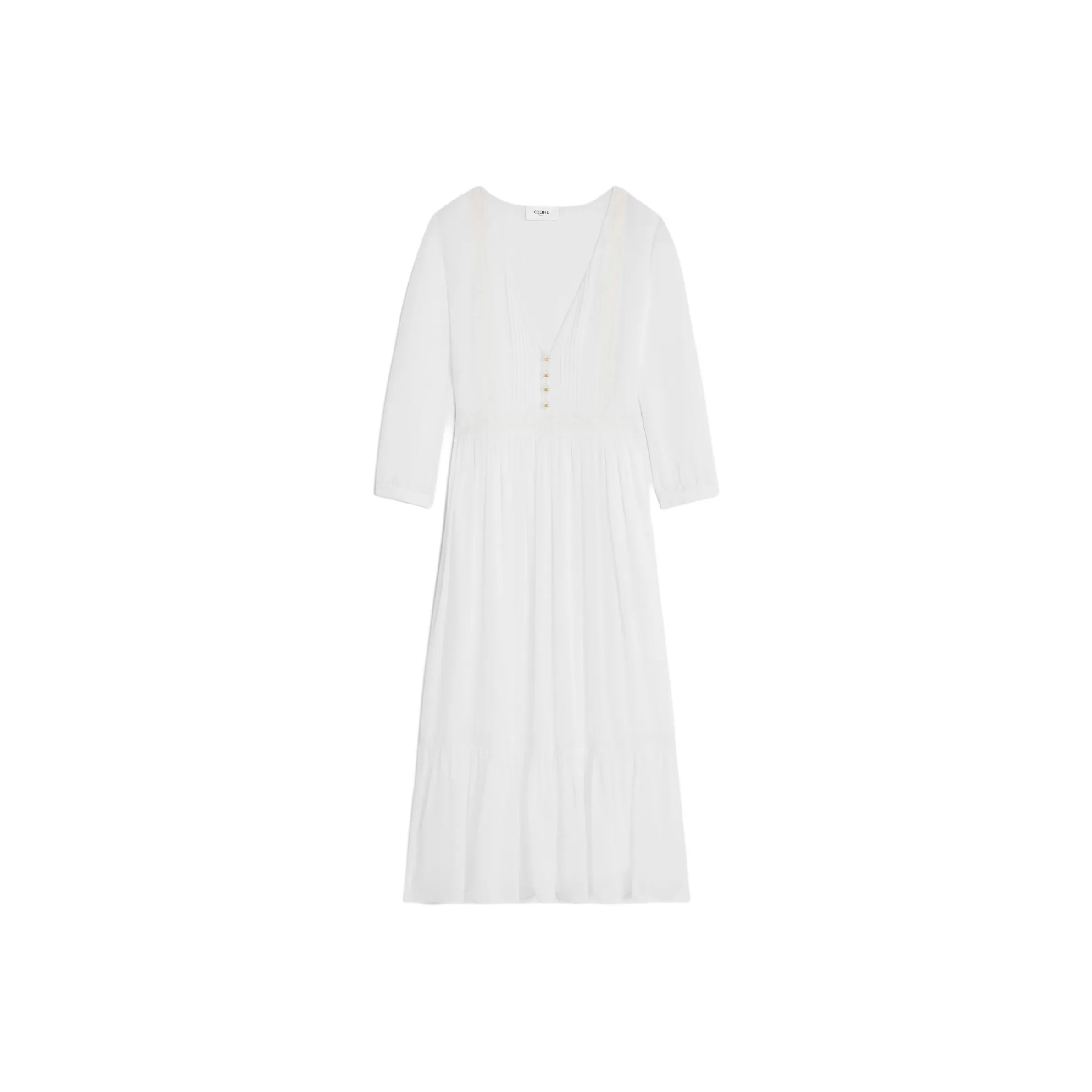 CELINE Lace Detailed Maxi Dress