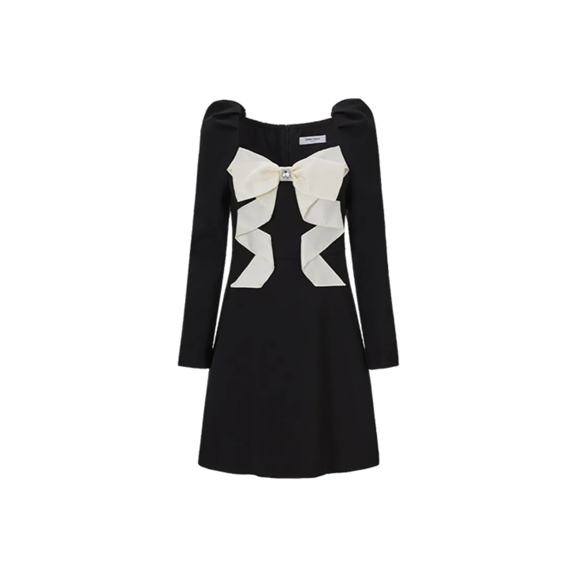 TAMMY TANGS Длинное платье с длинными рукавами женское абрикосовый черный многоцветный