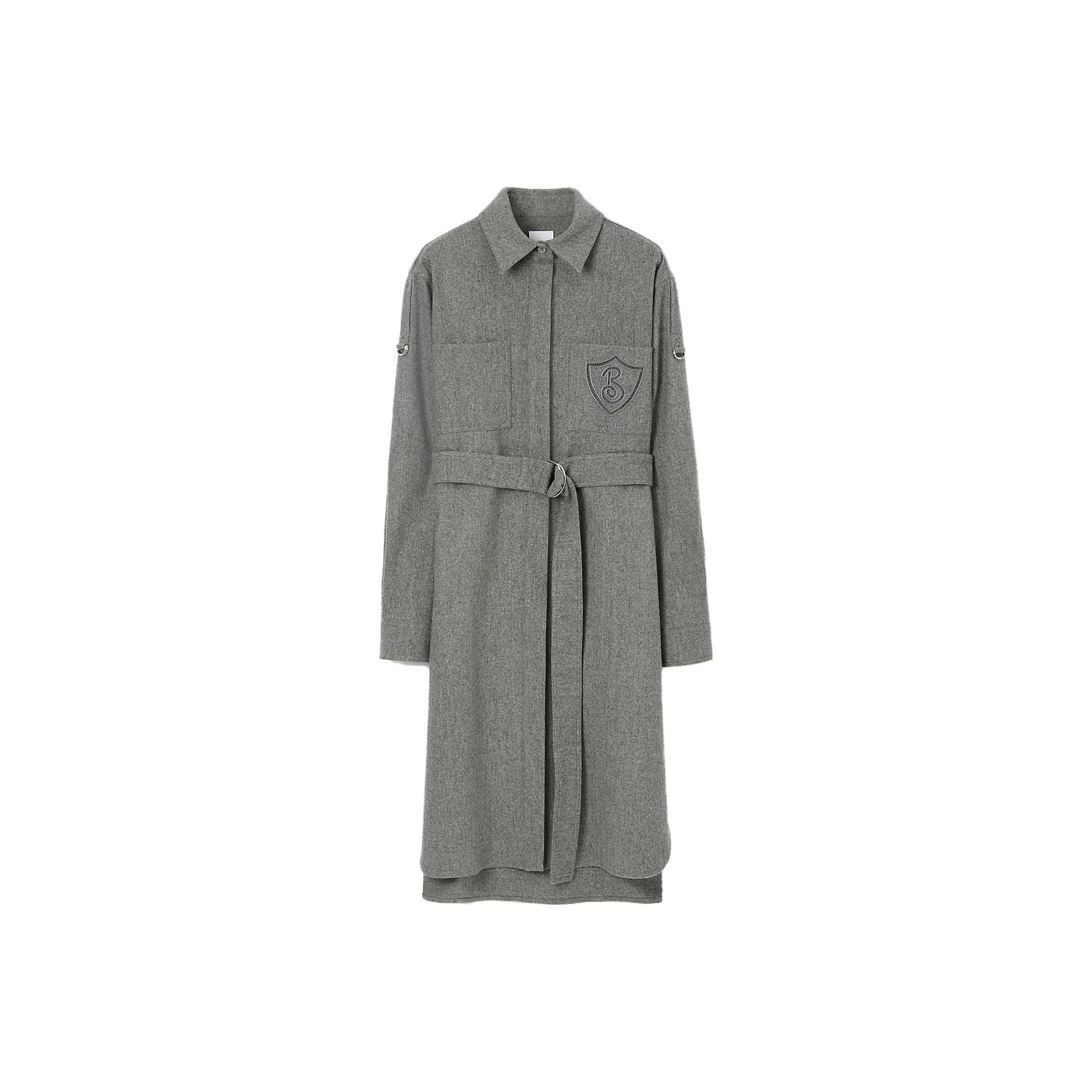 Burberry Long Sleeved Dresses Women's Light Heather Gray