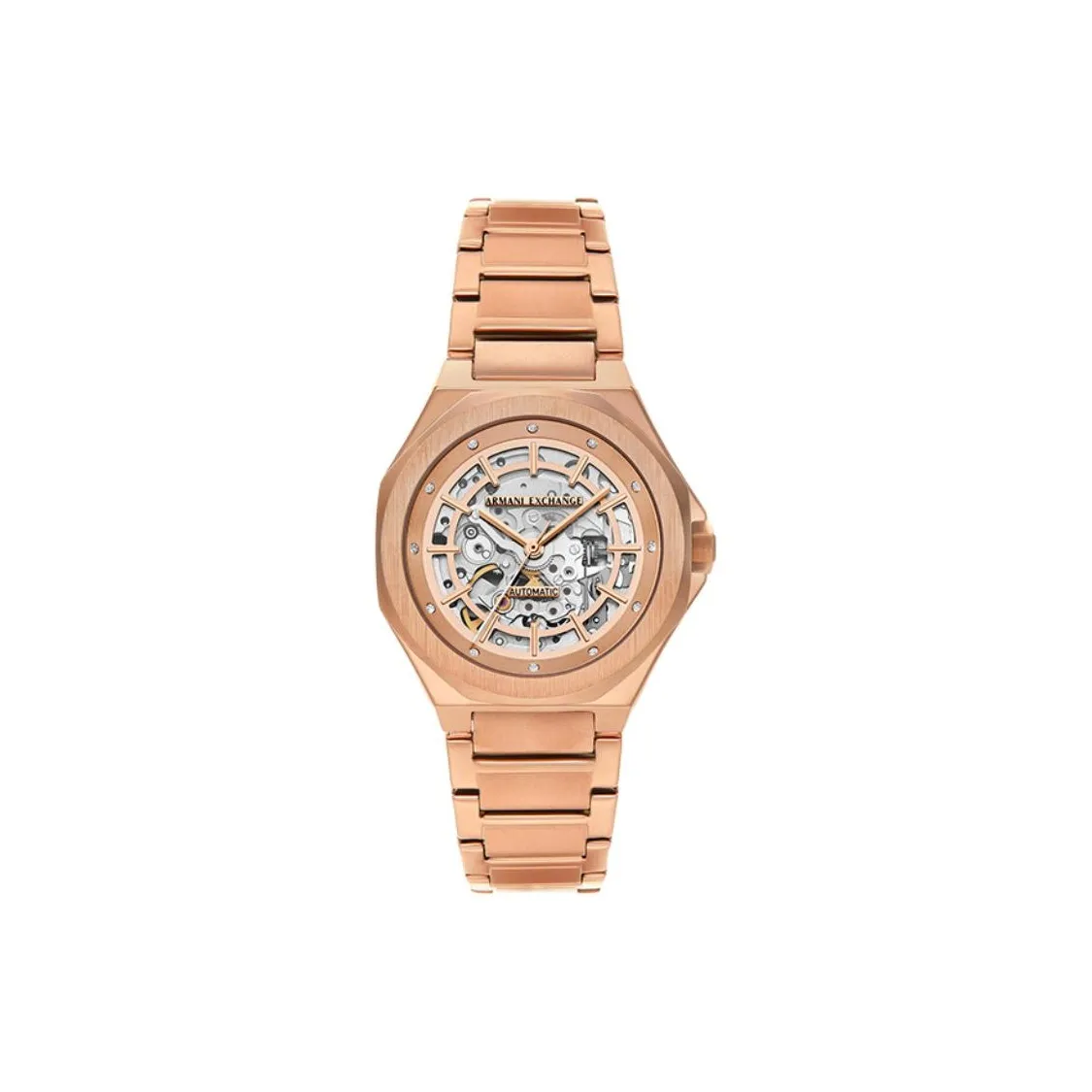 ARMANI EXCHANGEAE Armani Wrist Watch Mechanical Movement Stainless Steel Strap 36mm Rose Gold Watch Dial Women's Watch