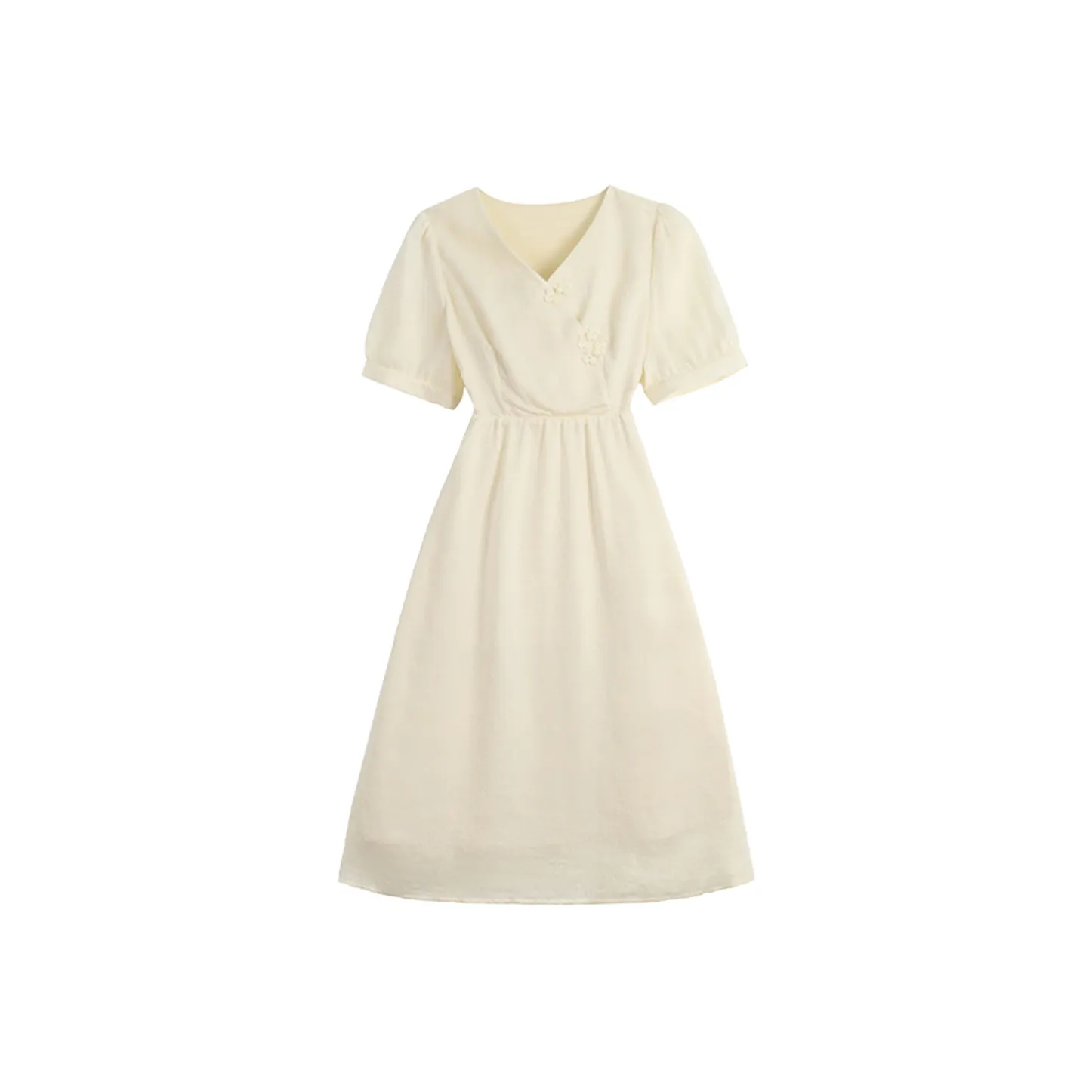 GTLA Короткий рукав Платье Женское Желтое