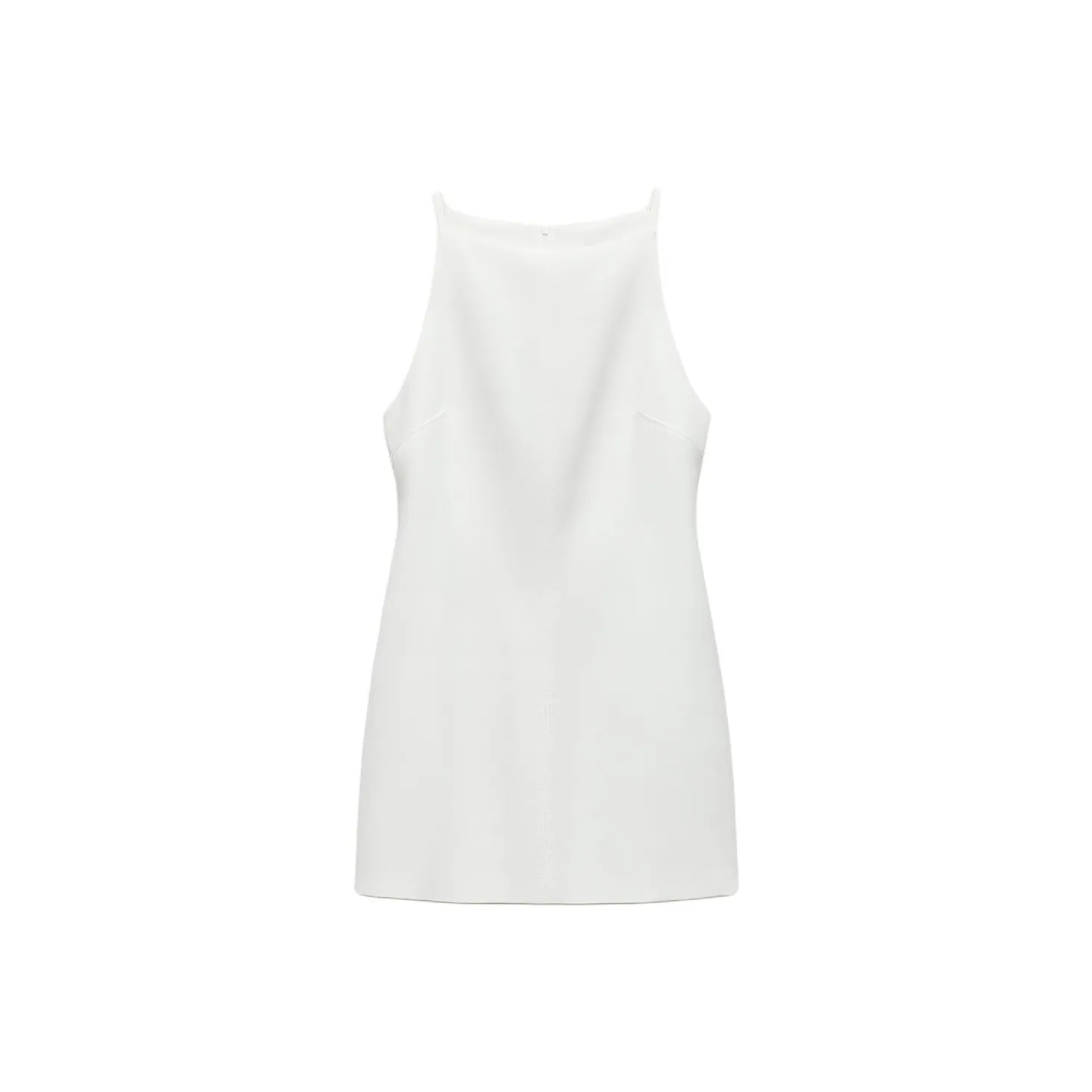 ZARA Без рукавов Платье Женское Белое