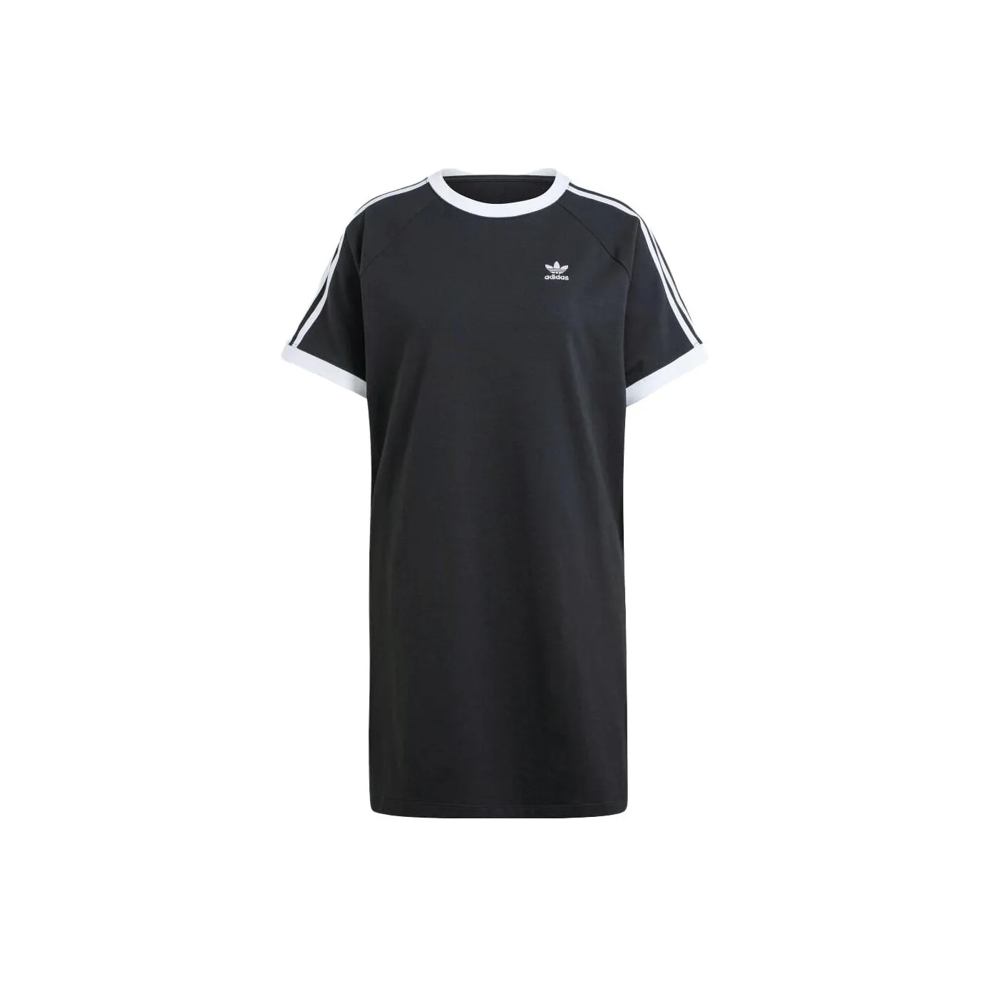 Adidas Originals Shamrock Retro Stripes Короткий рукав Платье Женское Черное