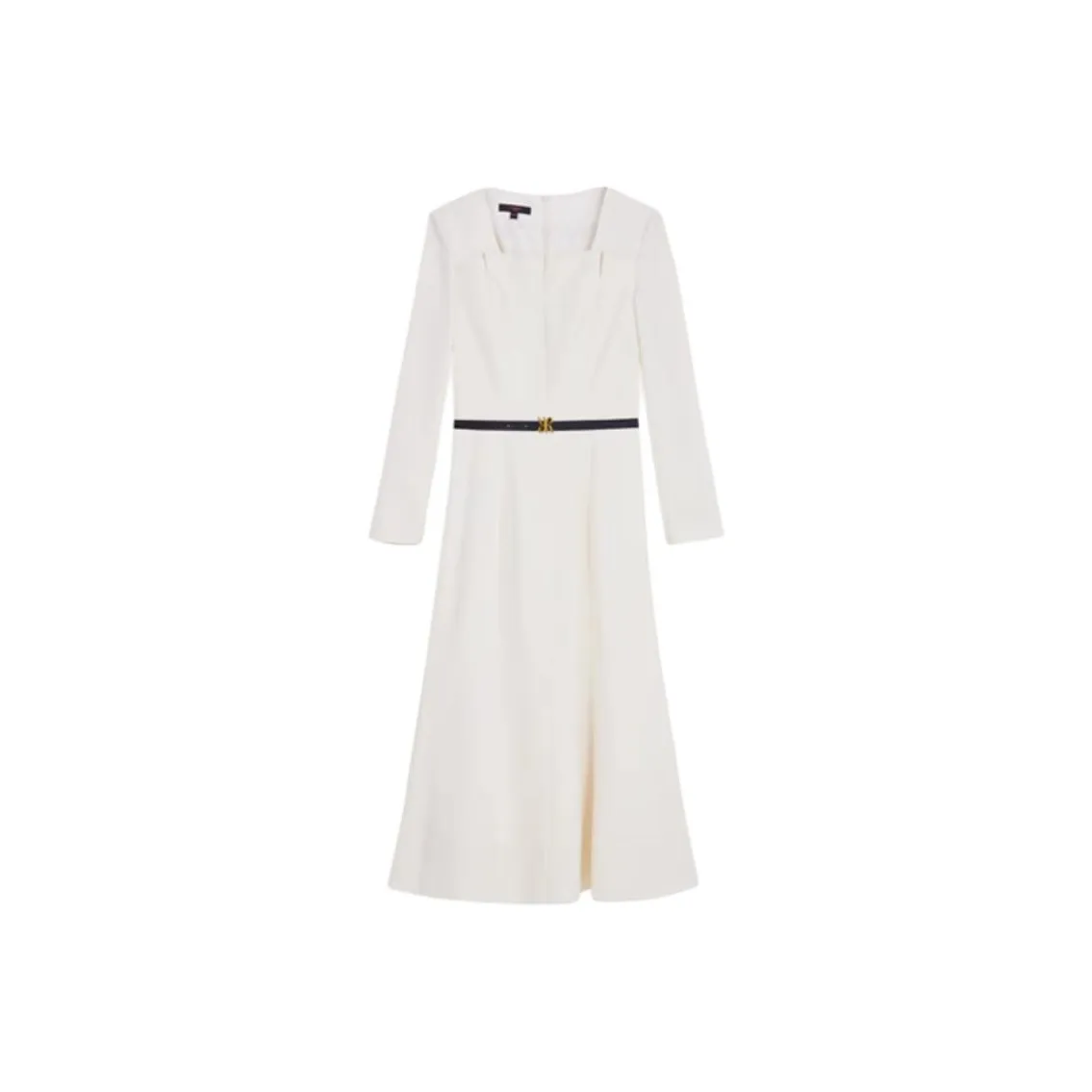 Yiner Long Sleeved Dress Women's Cream White