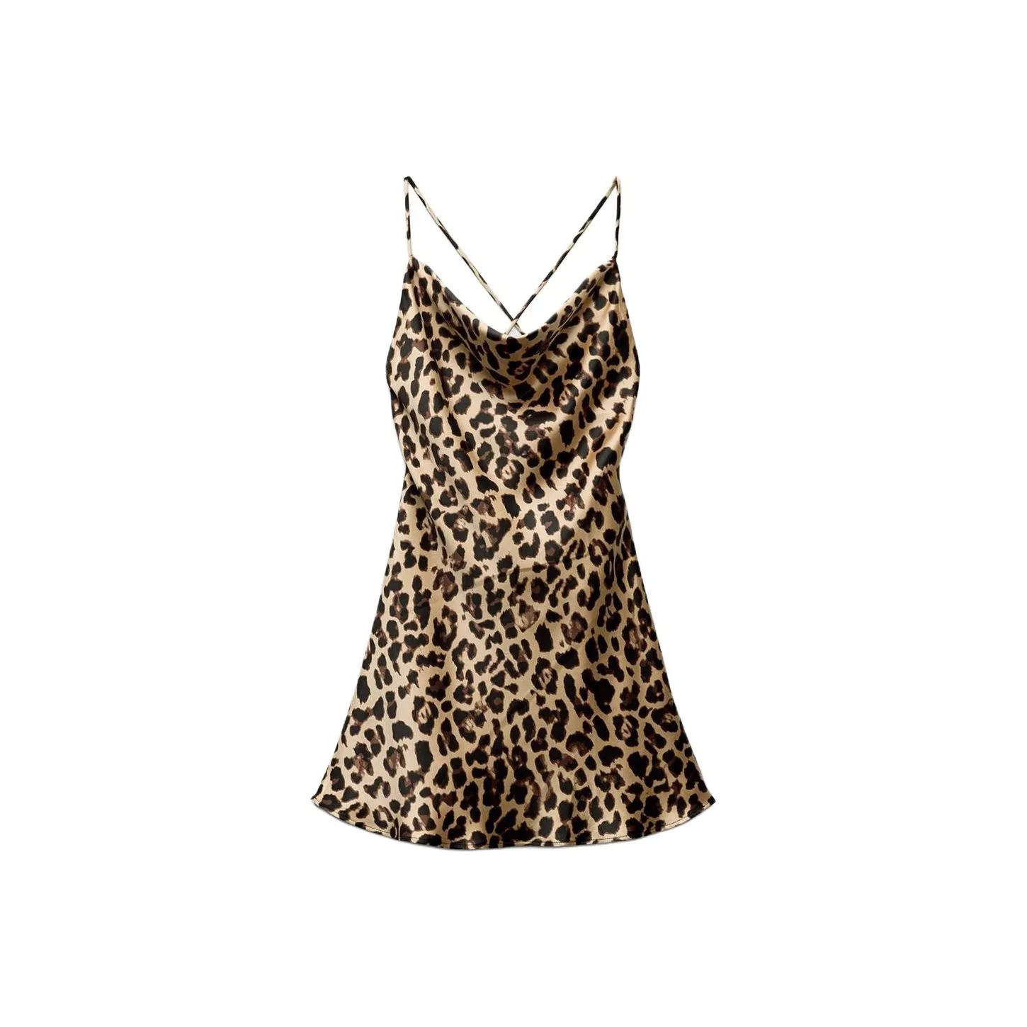 ZARA Slip Dress Women's Leopard Print
