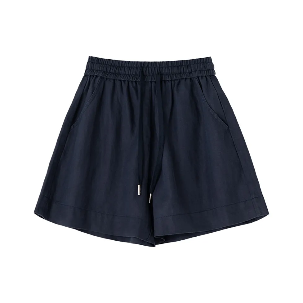 SOON FLOWER Casual Shorts Women's Navy Blue