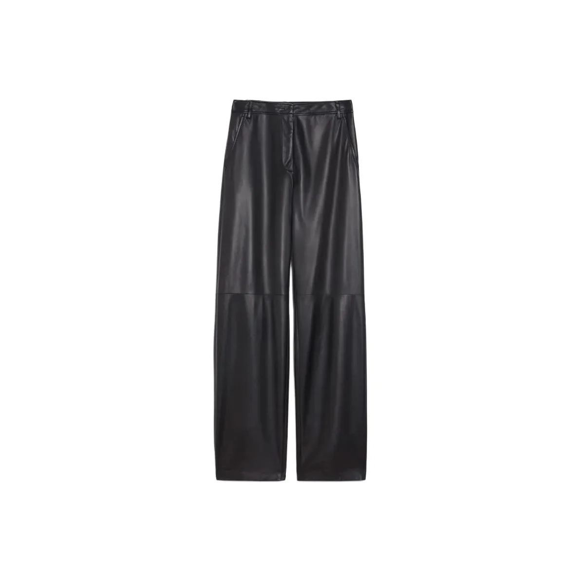 MaxMara Studio Leather Pants Women's Black