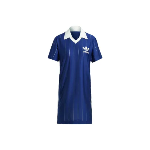 adidas originals Blue Женские Короткие Платья с Рукавами