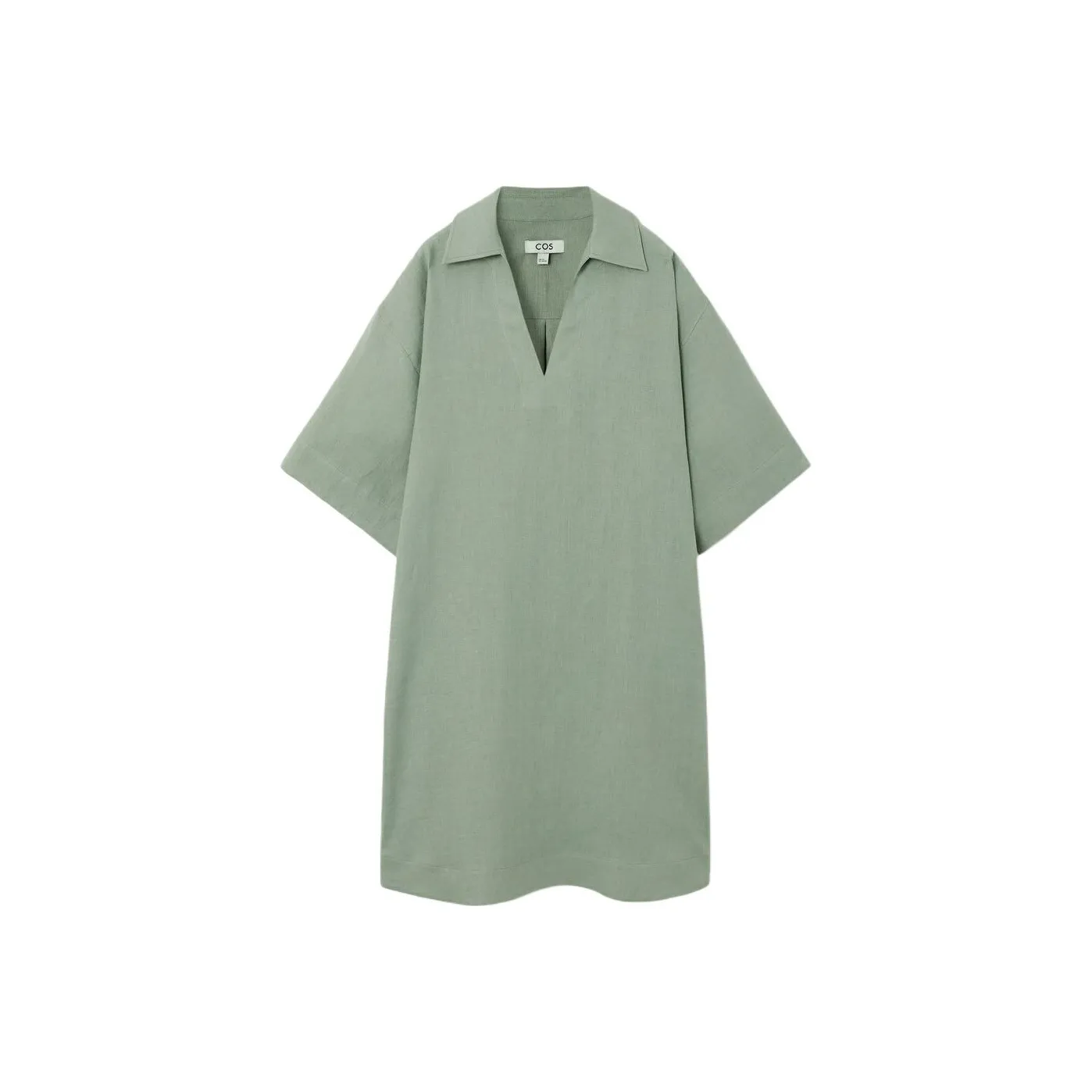 COS Short Sleeved Dresses Women's Gray Green