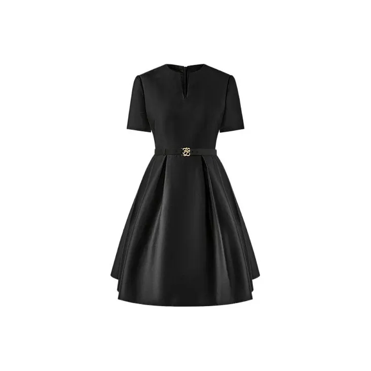 KARL LAGERFELD Короткий рукав Платье Женское Черное