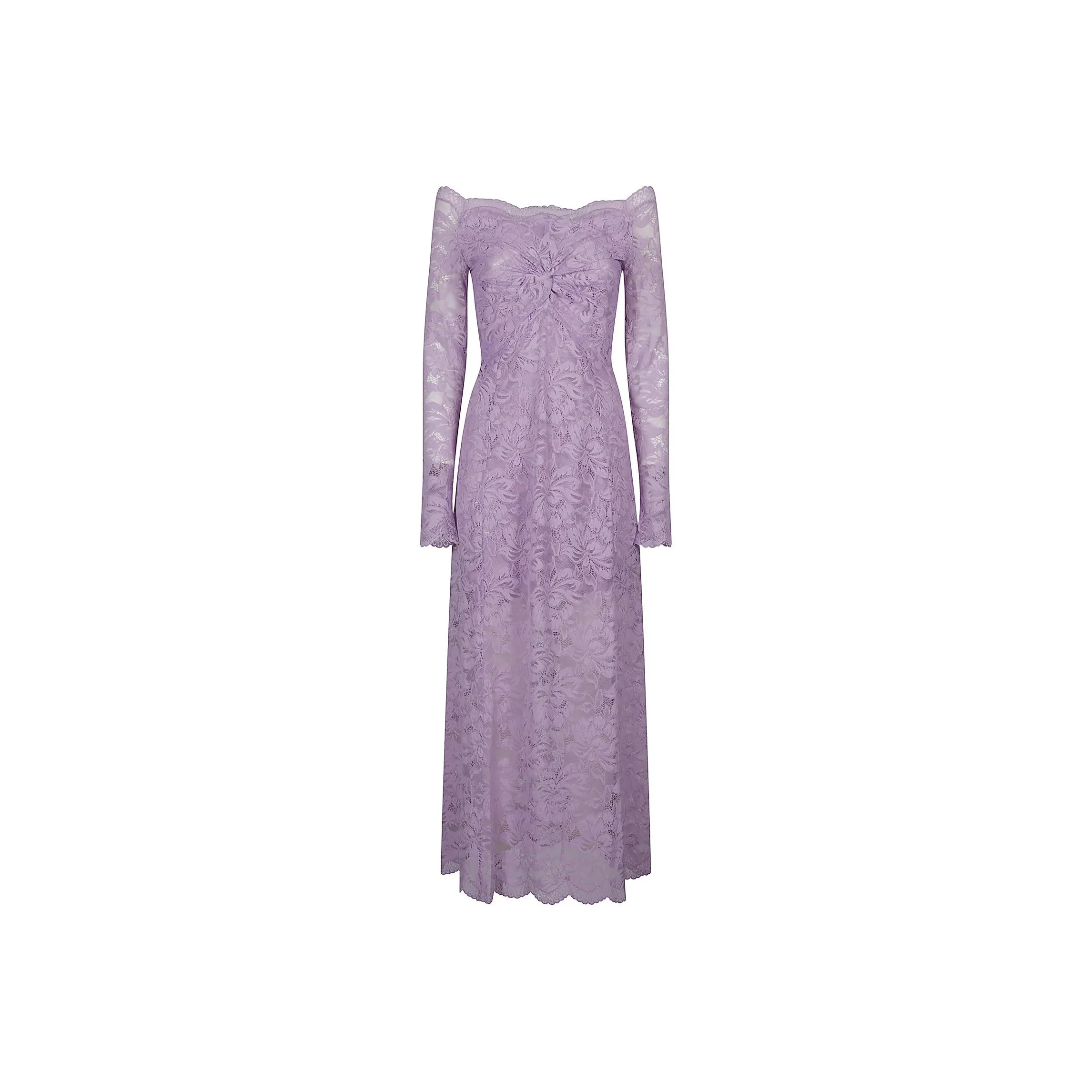 Paco Rabanne Lace Lavender Maxi Dress