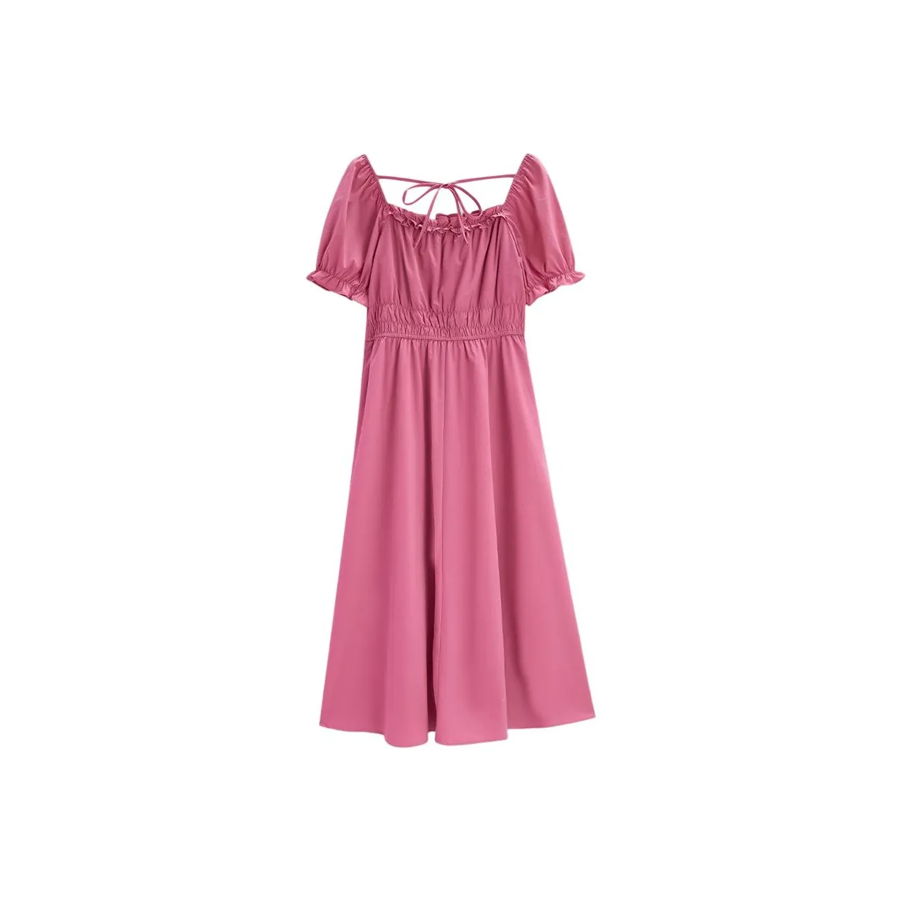 Love To Serve Короткий рукав Платье Женское Фуксия