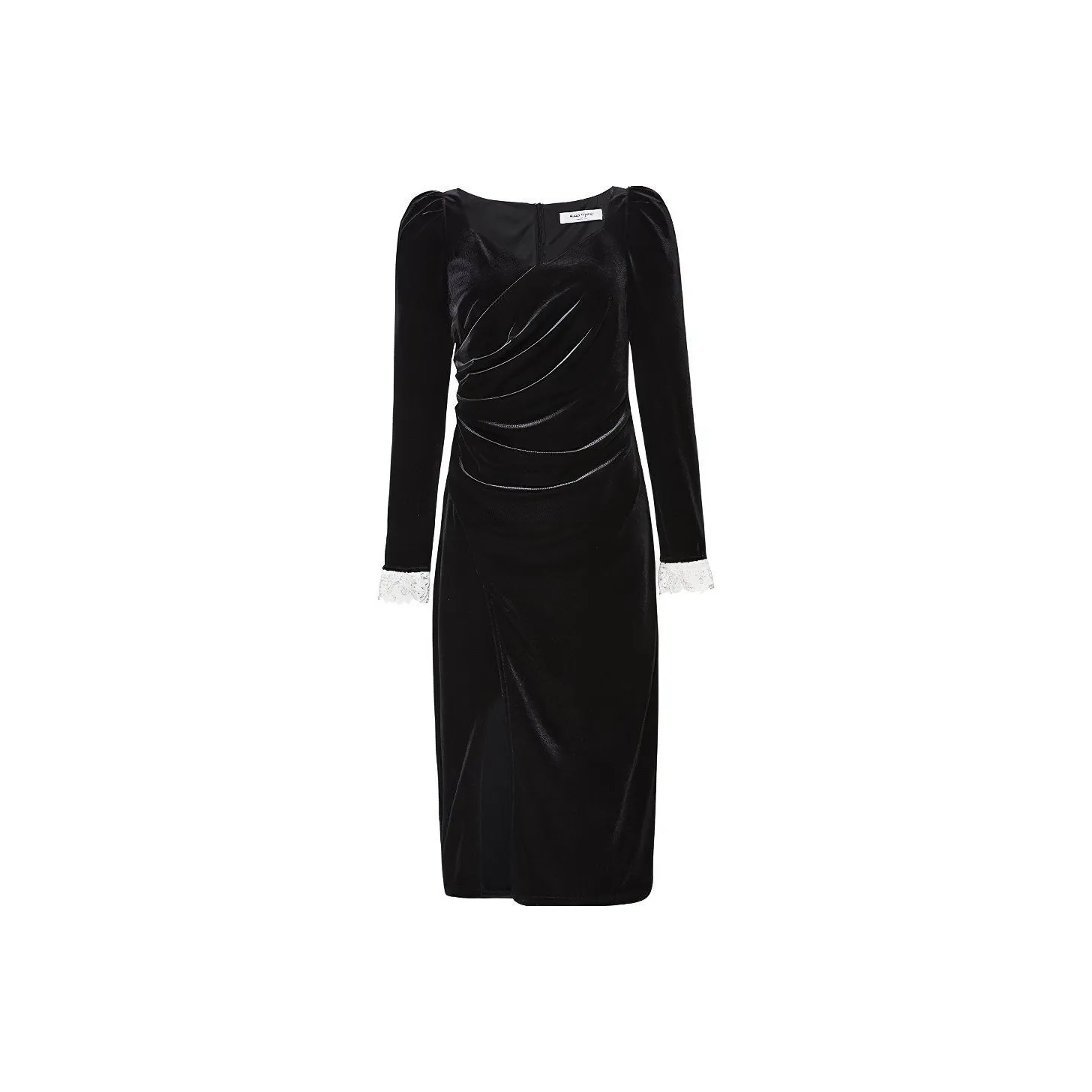 TAMMY TANGS Черное Женское Длинное Платье с Рукавами