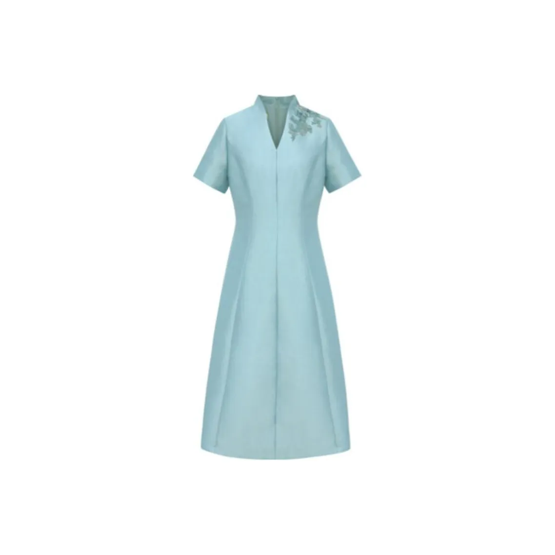 BBLLUUEE Short Sleeved Dress Women's Teal Green