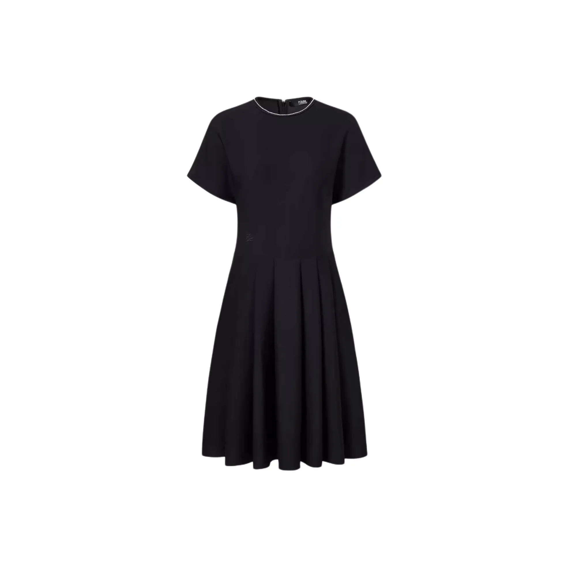 KARL LAGERFELD Короткий рукав Платье Женское Черное