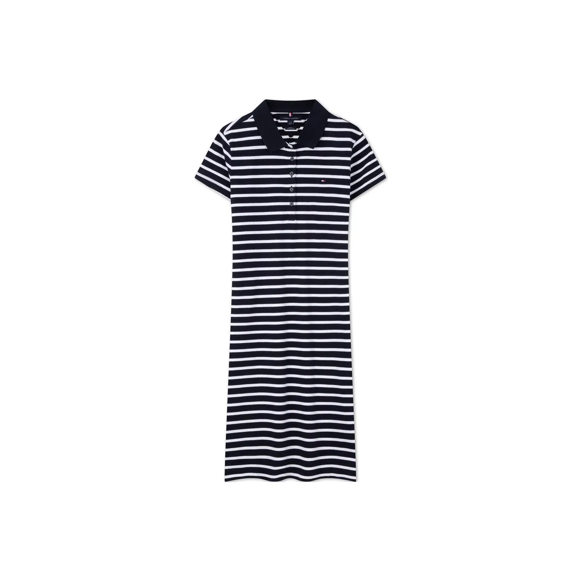 Tommy Hilfiger Short Sleeved Dresses Women's Black White Stripes