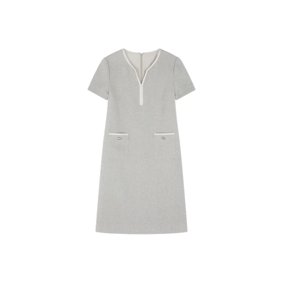 IHIMI Короткий рукав Платье Женское Calm Роскошный серый