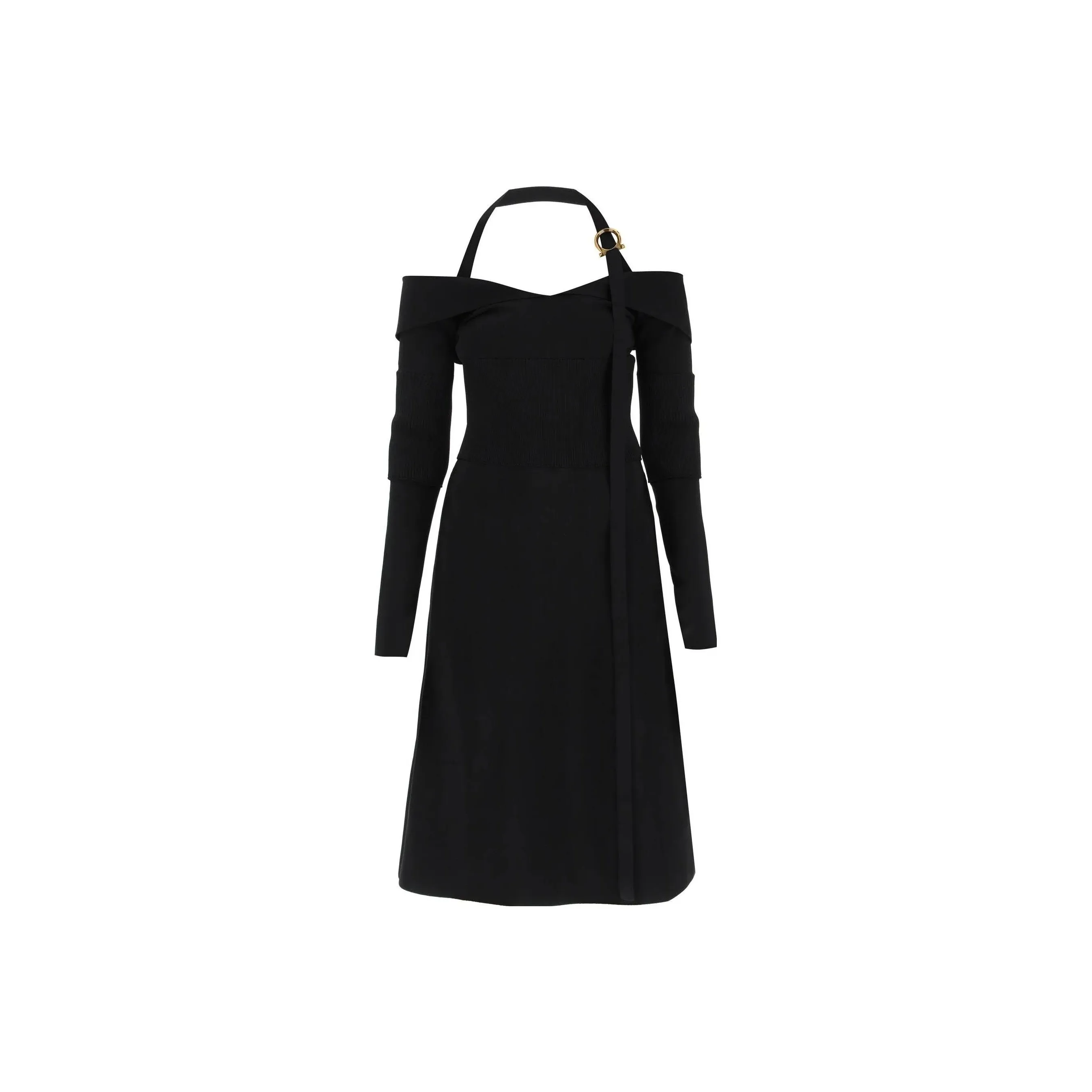 Ferragamo Off shoulder Midi Dress