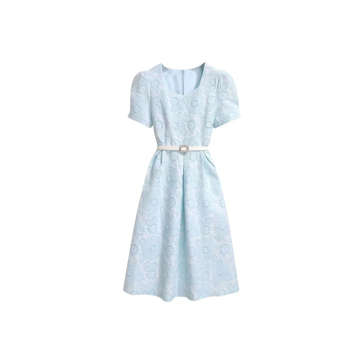 KEAB Короткий рукав Платье Женское Светло-синий