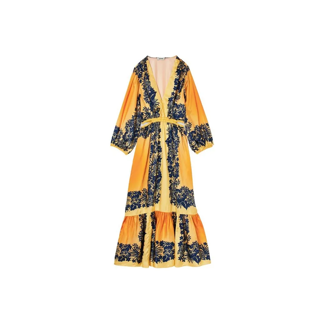 Sandro Long Sleeved Dress Women's Orange