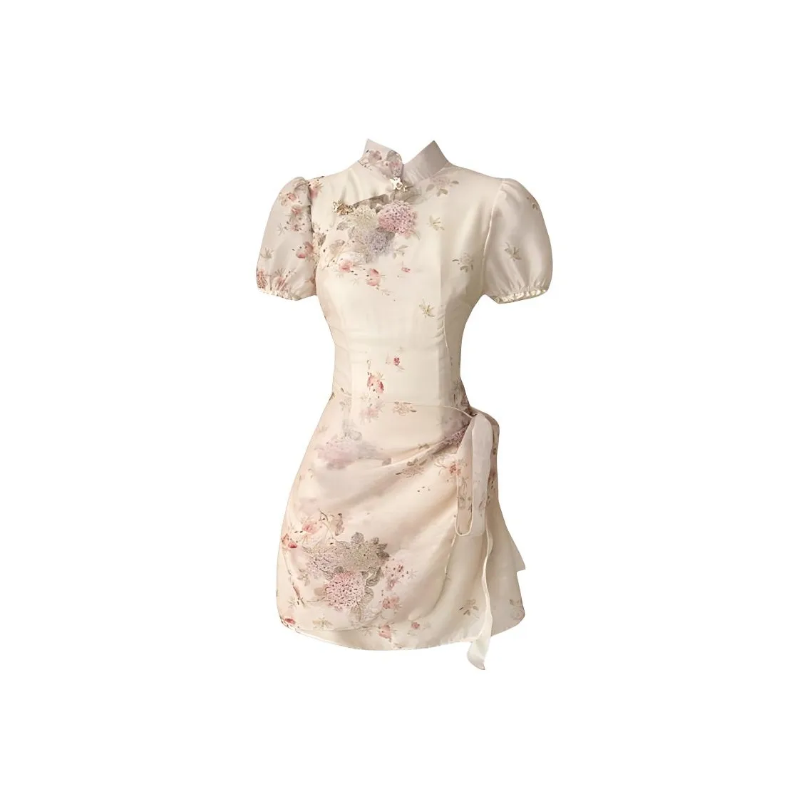 MITX Короткий рукав Платье Женское Пыльно-розовый