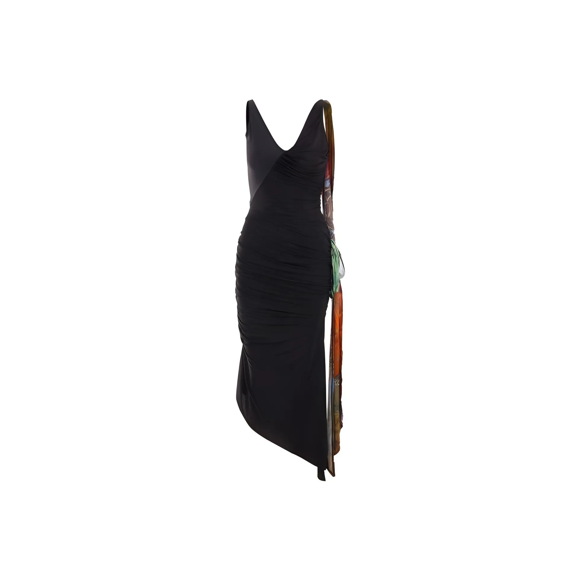 Marine Serre Asymmetric Draped Dress