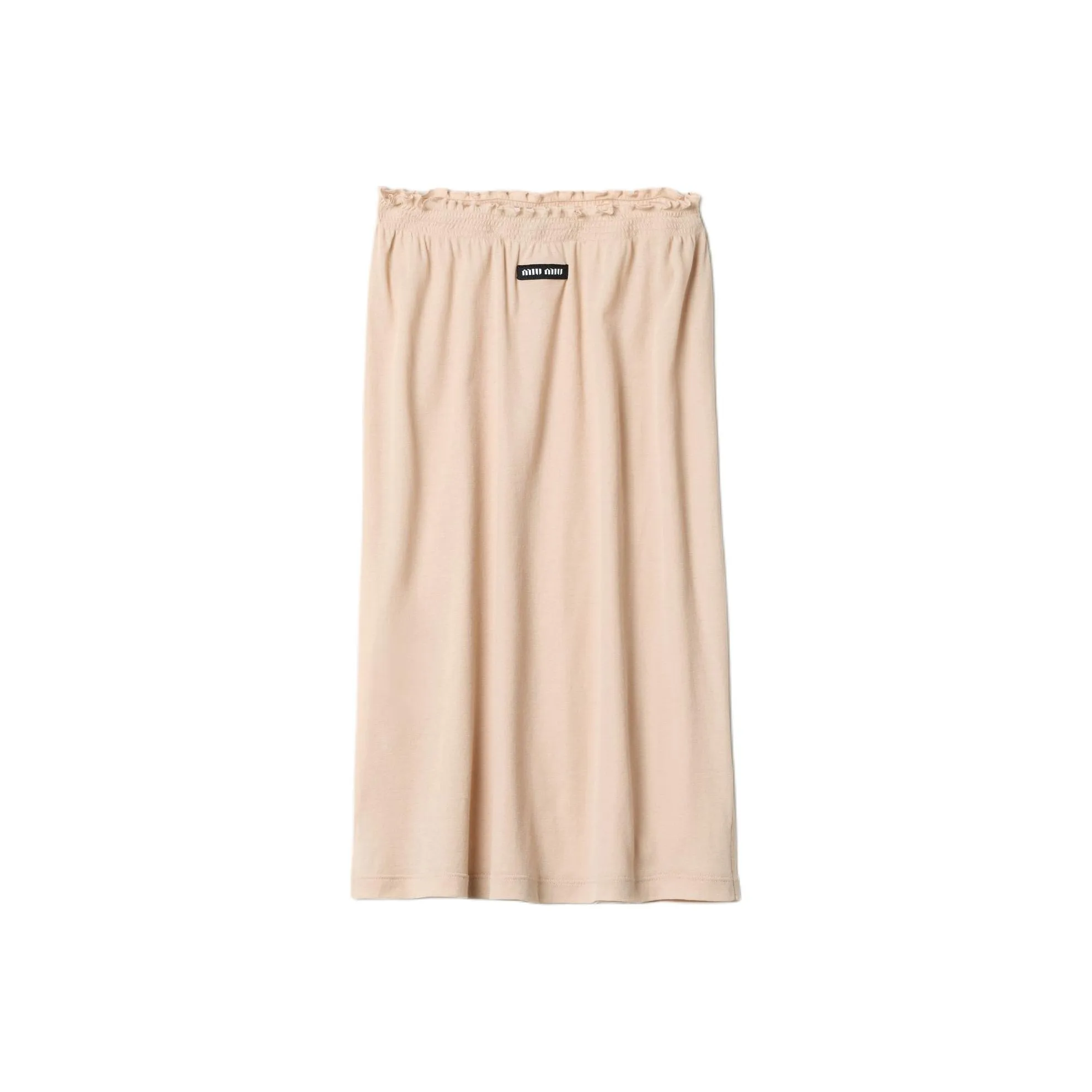 MIU MIU FW24 KNIT Длинная Юбка Женская Камео Коричневая