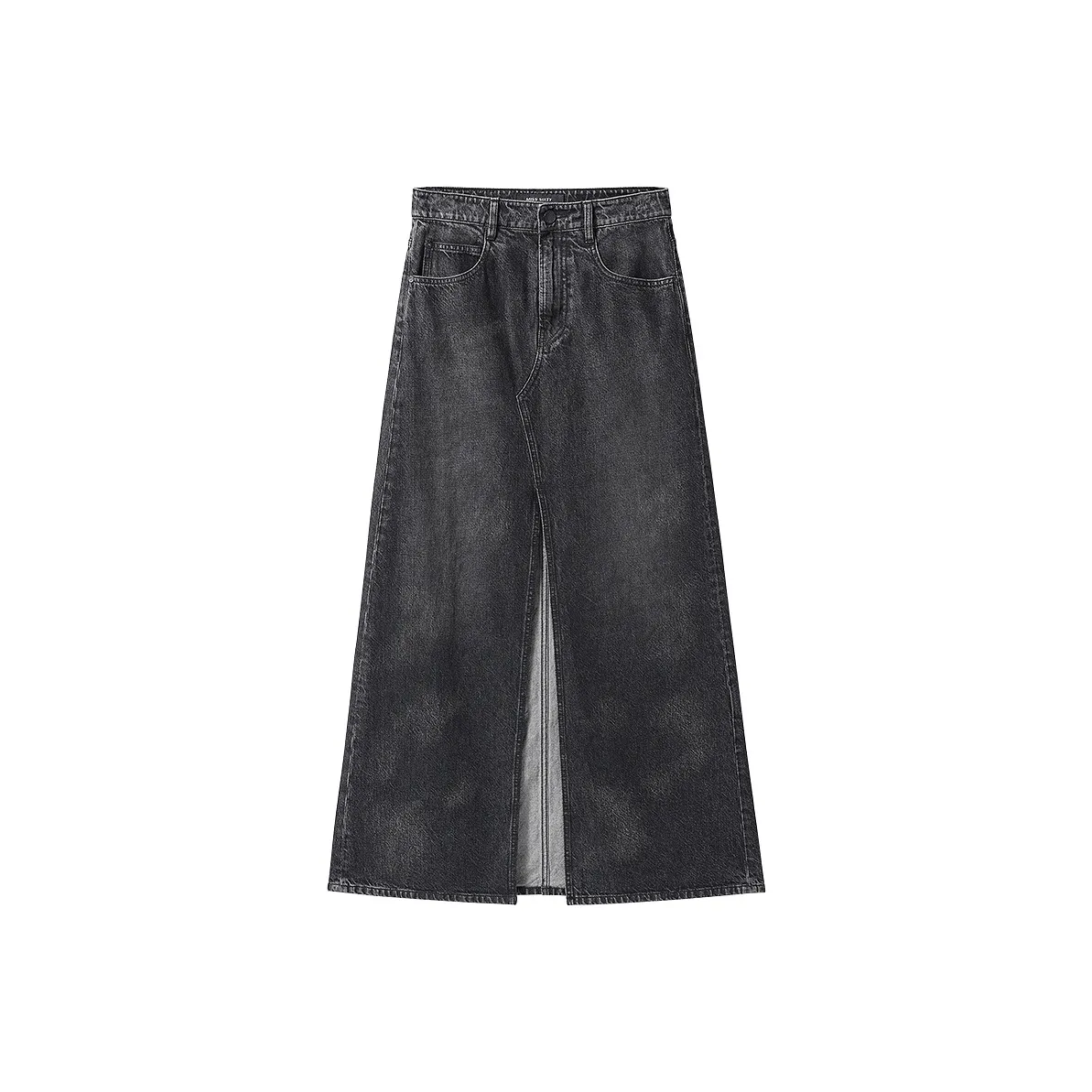 Miss Sixty Деним Длинная Юбка Женская Черная Серый