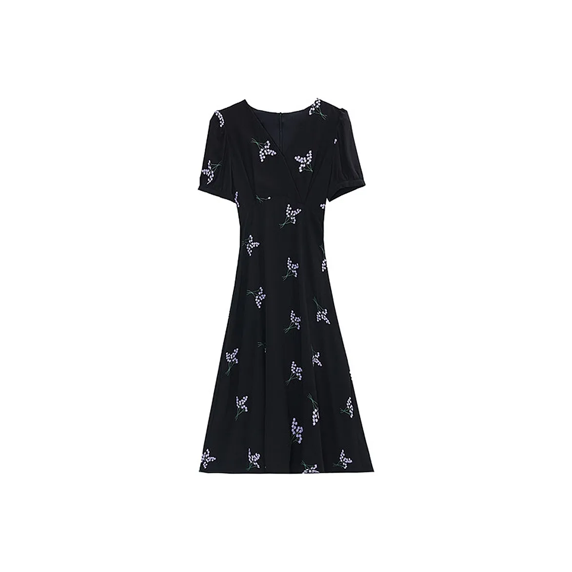 AFGGD Short Sleeved Dress Women's Black