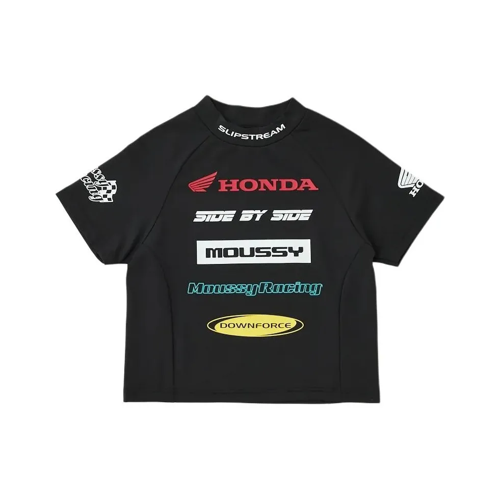 MOUSSY collaboration HONDA Collaboration SS25 T-Shirt Женская Черная