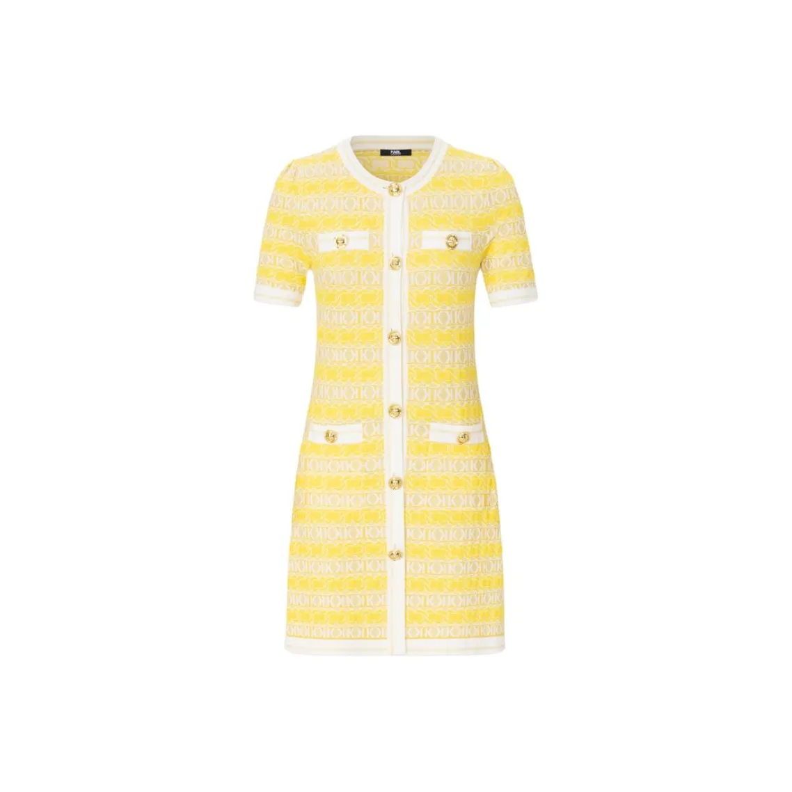 KARL LAGERFELD Короткий рукав Платье Женское Желтое