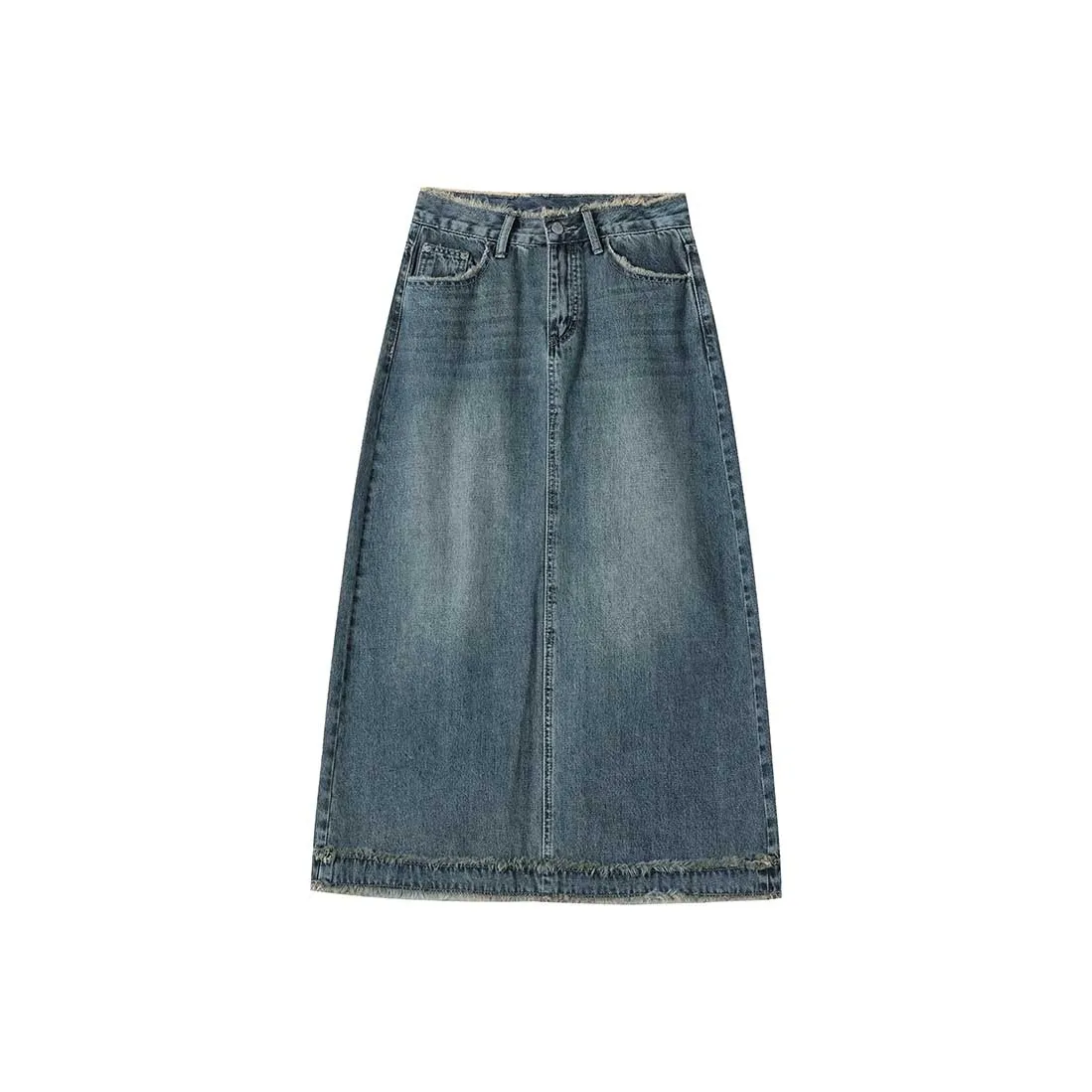 FAWENXIANGZI Деним Длинная Юбка Женская