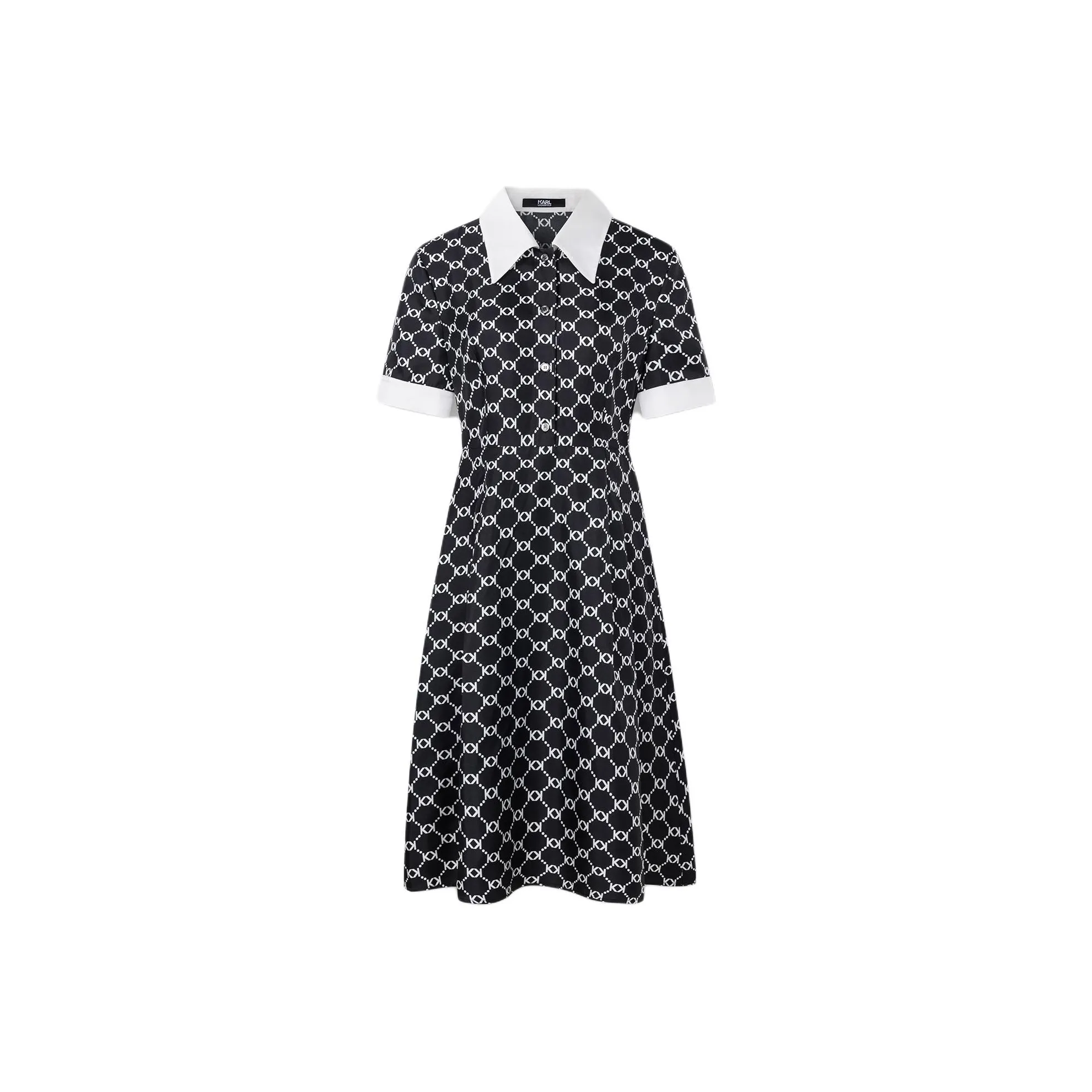 KARL LAGERFELD Короткий рукав Платье Женское Черное