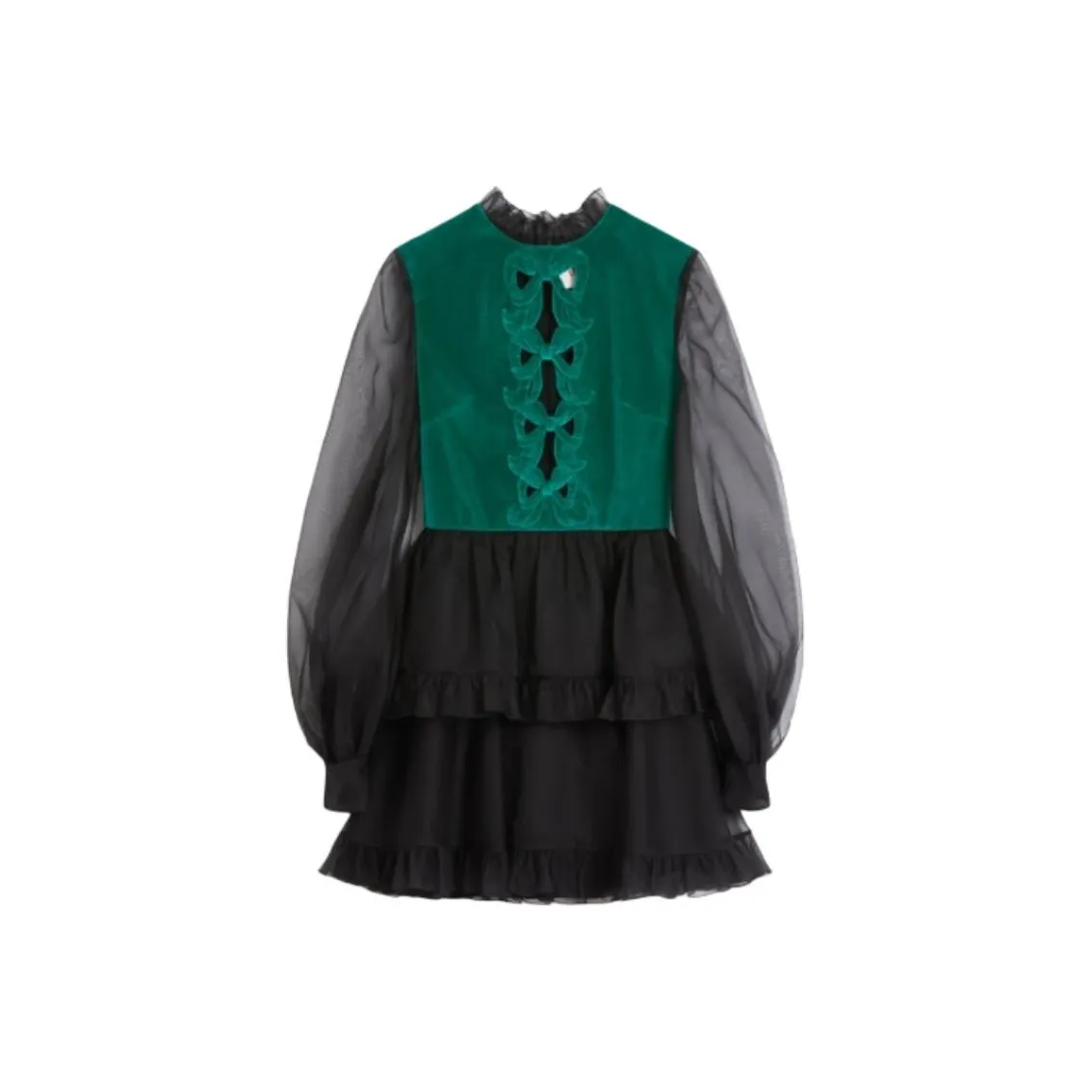 Valentino Embroidered Organza Mini Dress