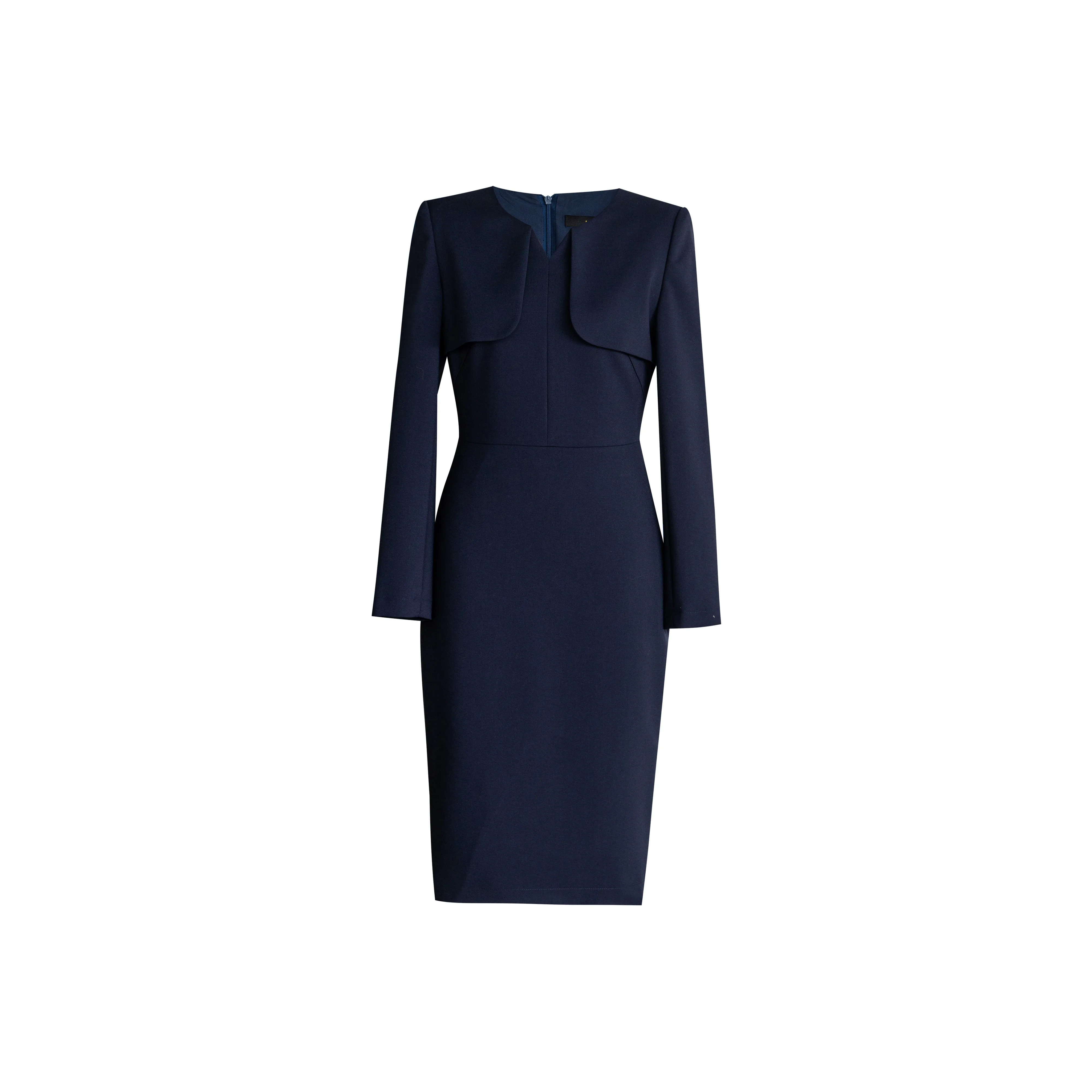 ROEYSHOUSE Длинное платье с длинными рукавами женское темно-синий