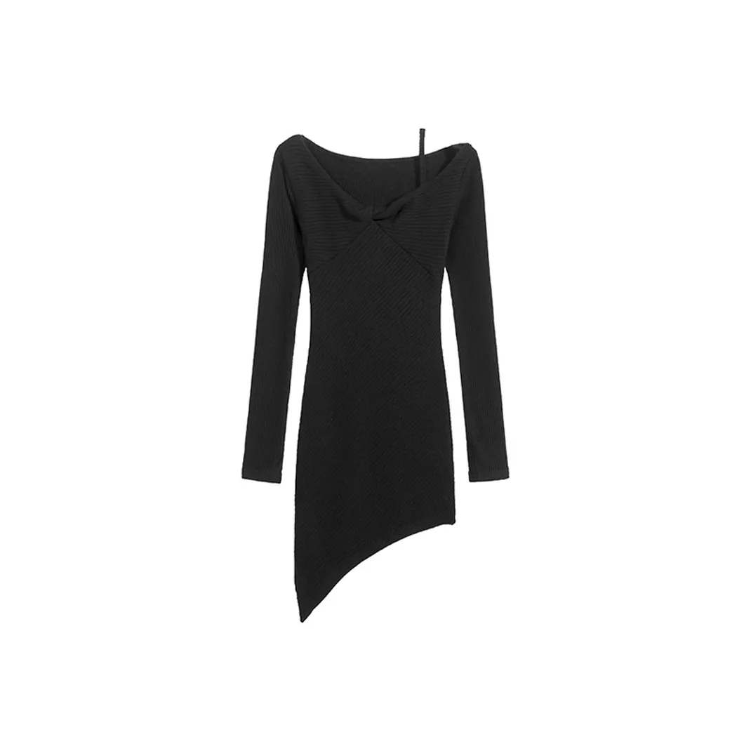 PAIN OR PLEASURE Long Sleeved Dress Women's Black
