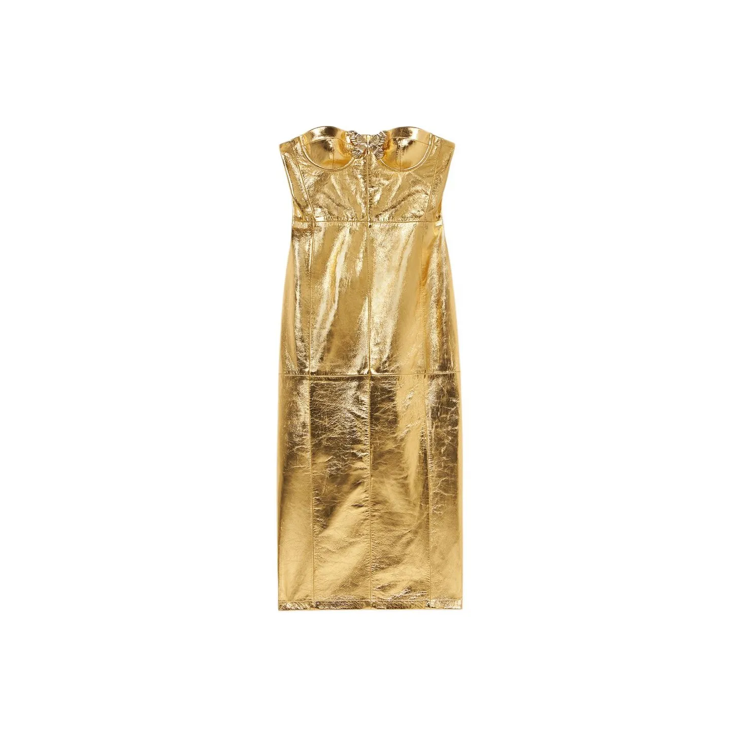 BLUGIRL BLUMARINE SS24 Sleeveless Dress Women's Gold