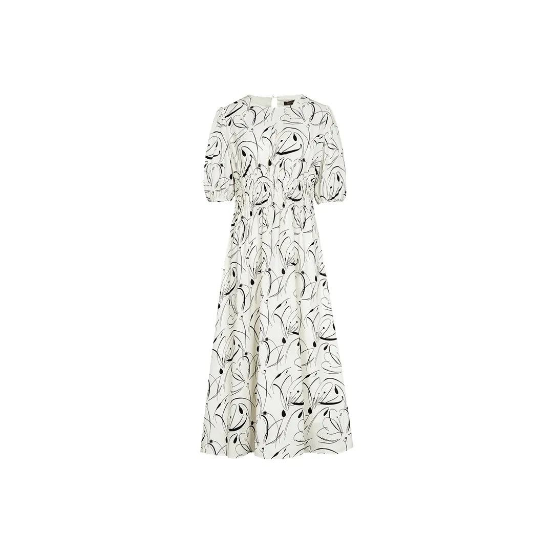 MeetMetro Короткий рукав Платье Женское с принтом