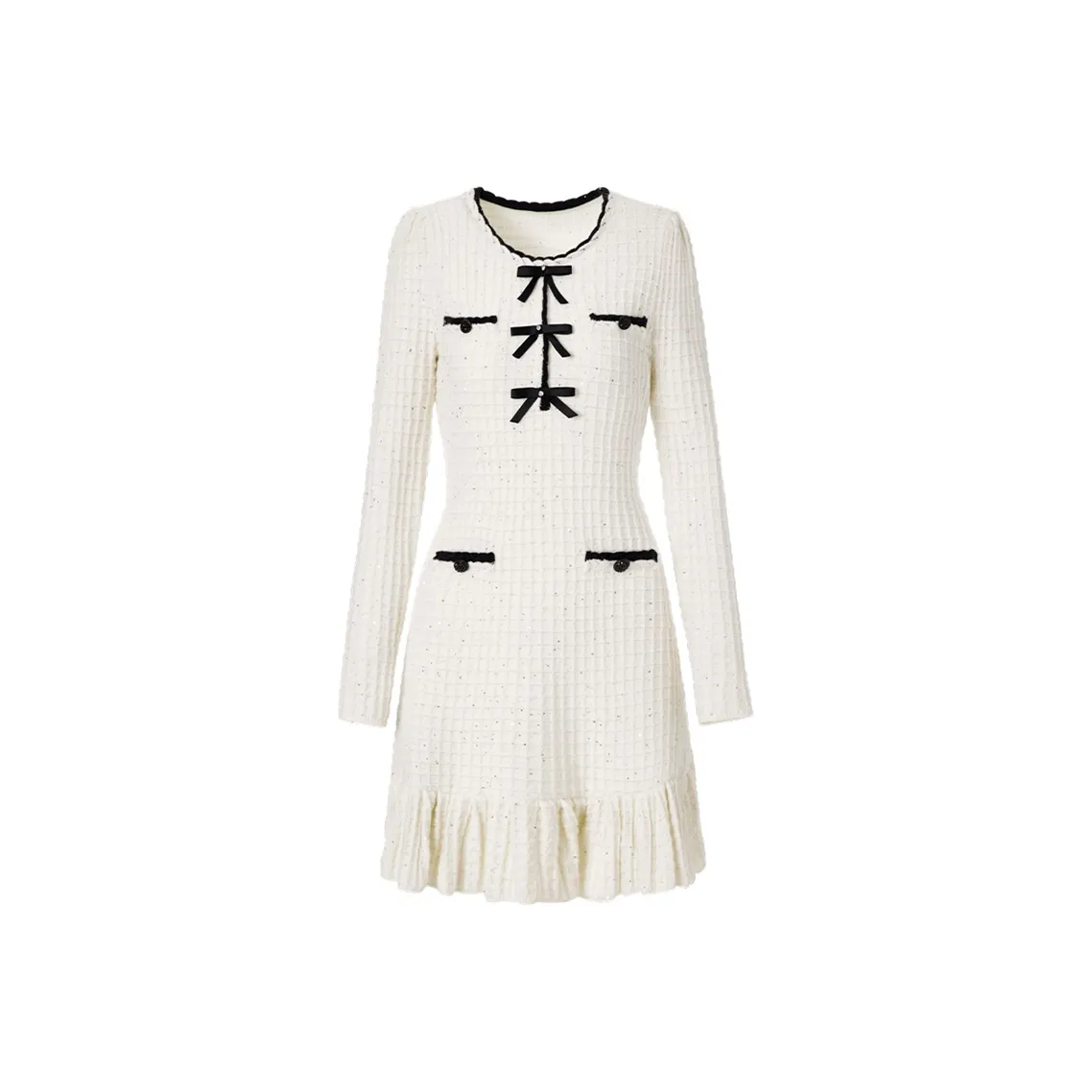 TAMMY TANGS Длинное платье с длинными рукавами цвет белый