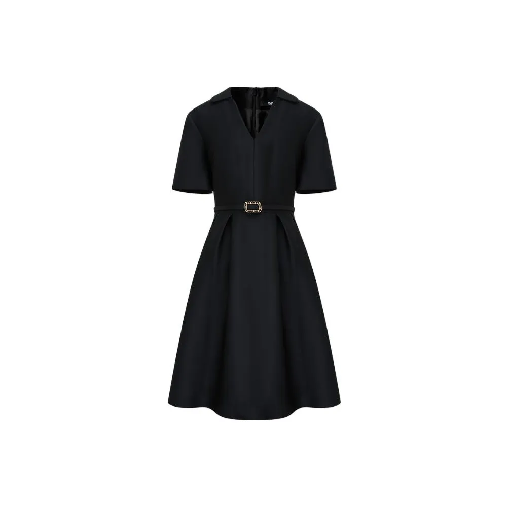 KARL LAGERFELD Короткий рукав Платье Женское Черное