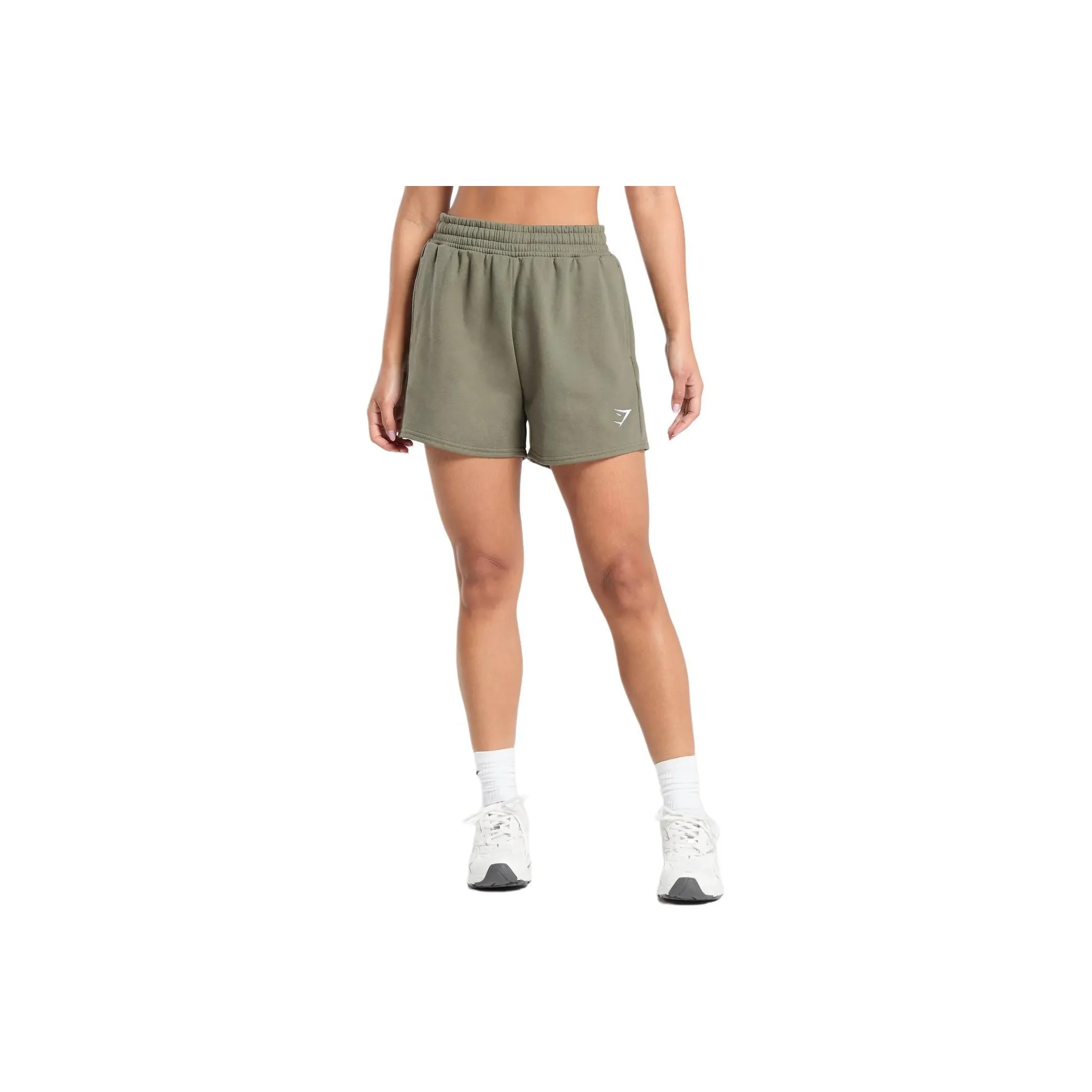 GYMSHARK TRAINING FLEECE SHORTS Casual Shorts Women's Basic Green
