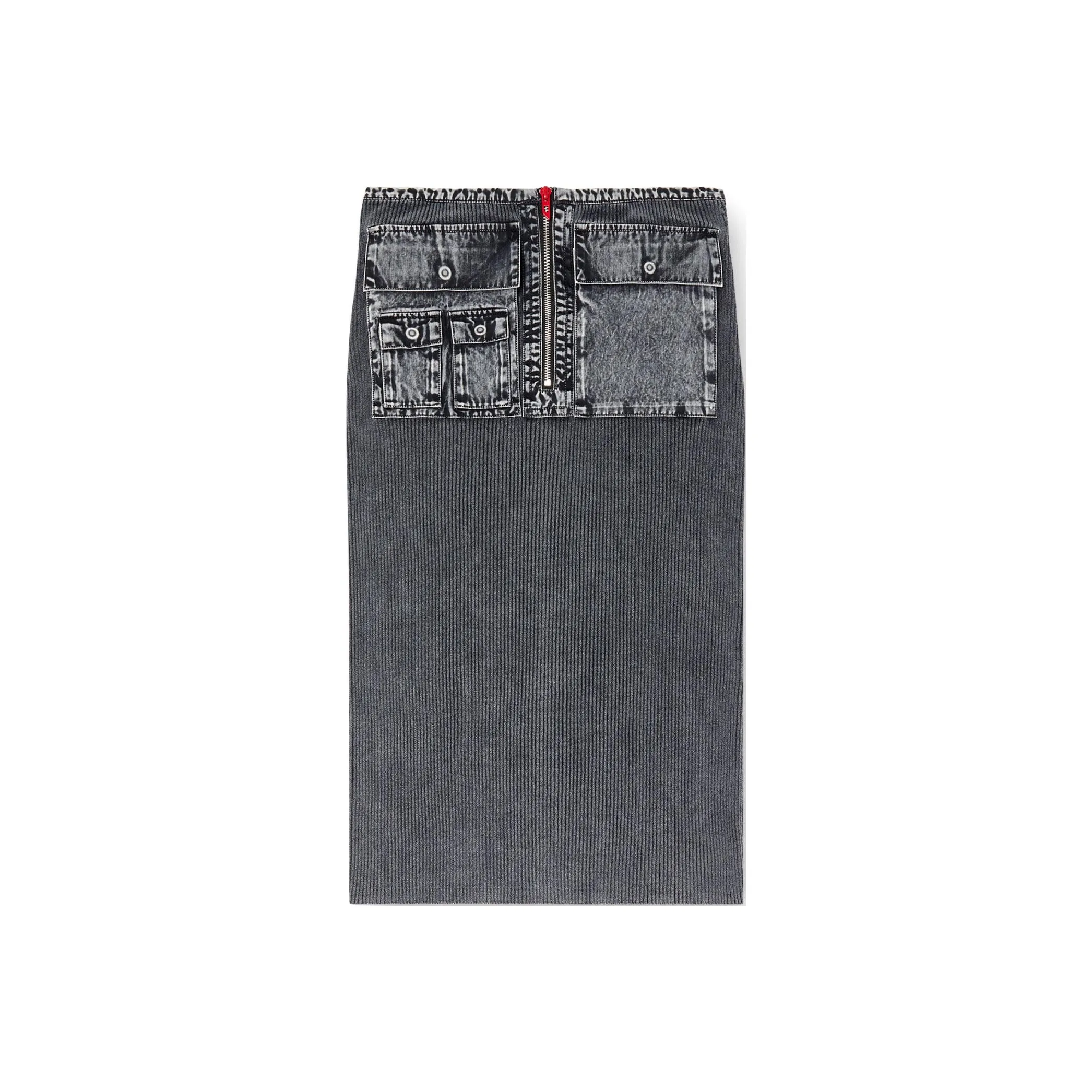 DIESEL SS25 Темно-серый Женские Вязаные Длинные Юбки