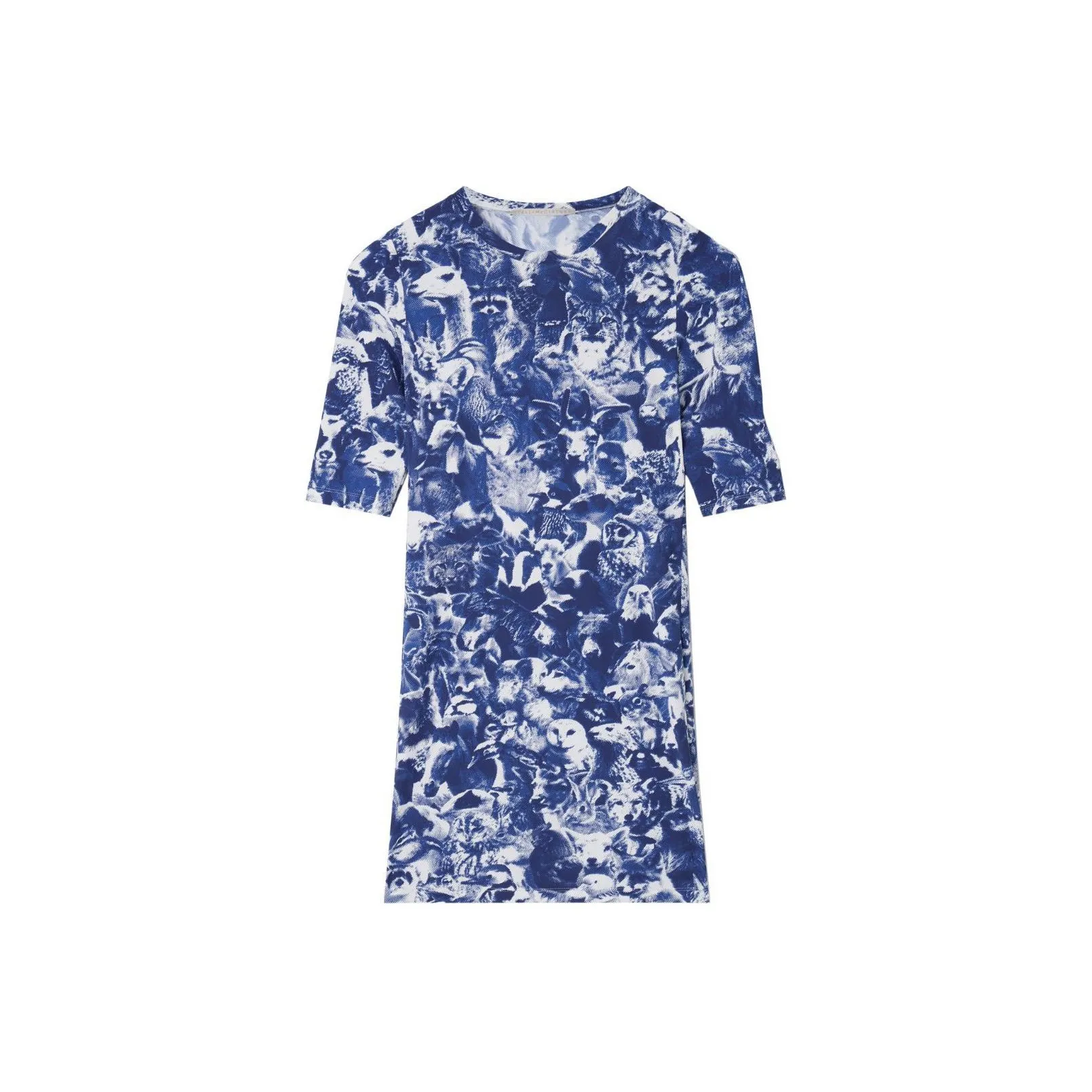 Stella McCartney Animal Forest Printed Straight Hem Mini Dress