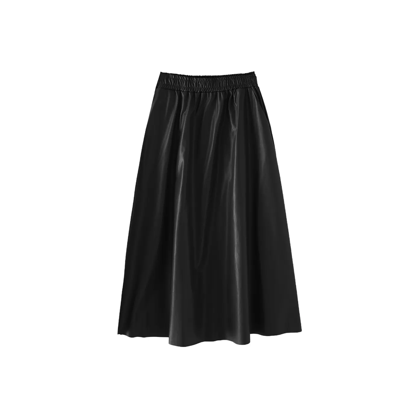 Женские кожаные длинные юбки