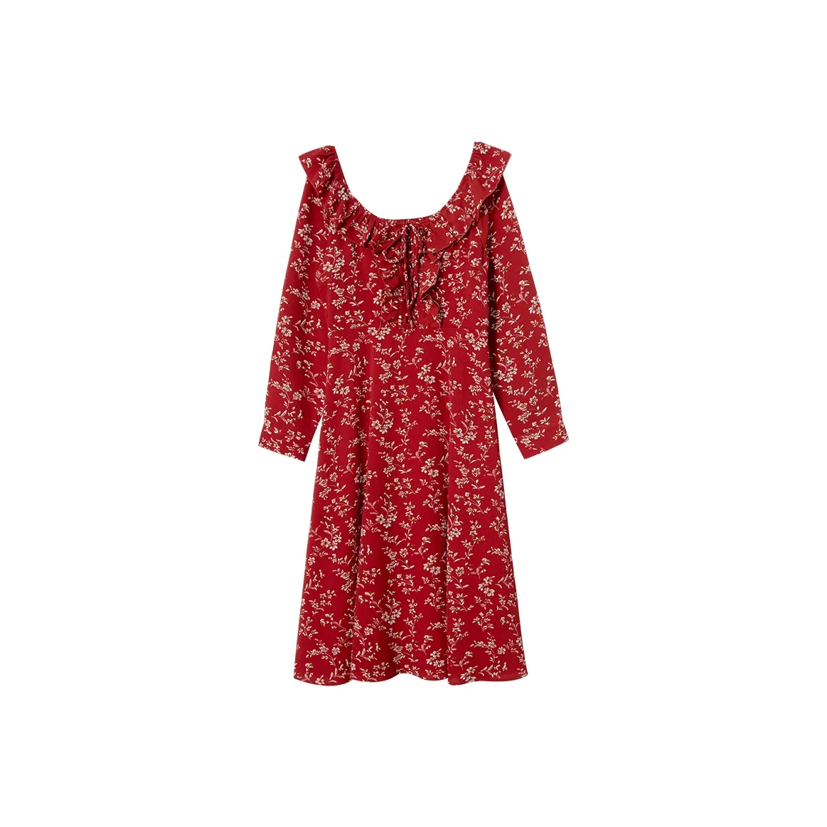 WESTLINK Длинное платье с длинными рукавами женское красное